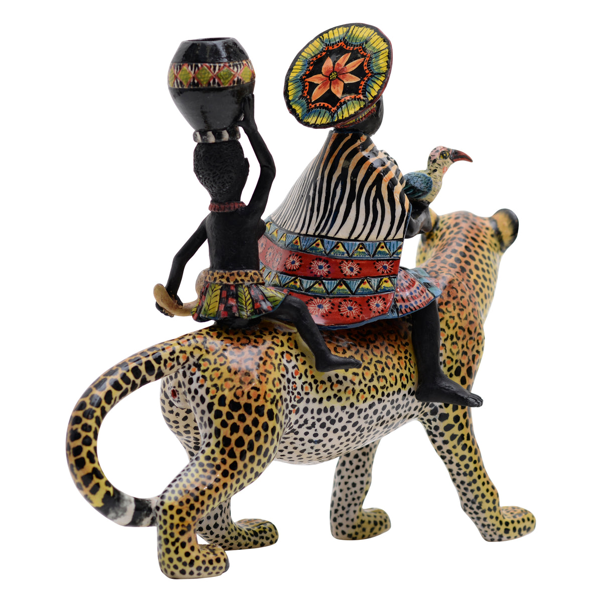 African Women Leopard Rider