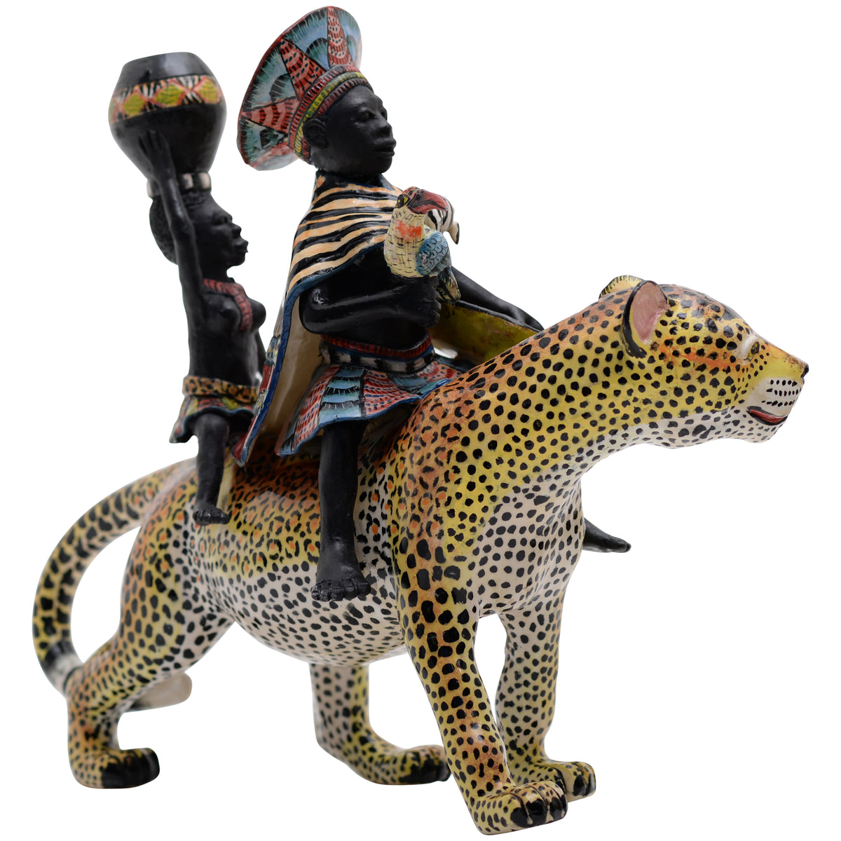 African Women Leopard Rider