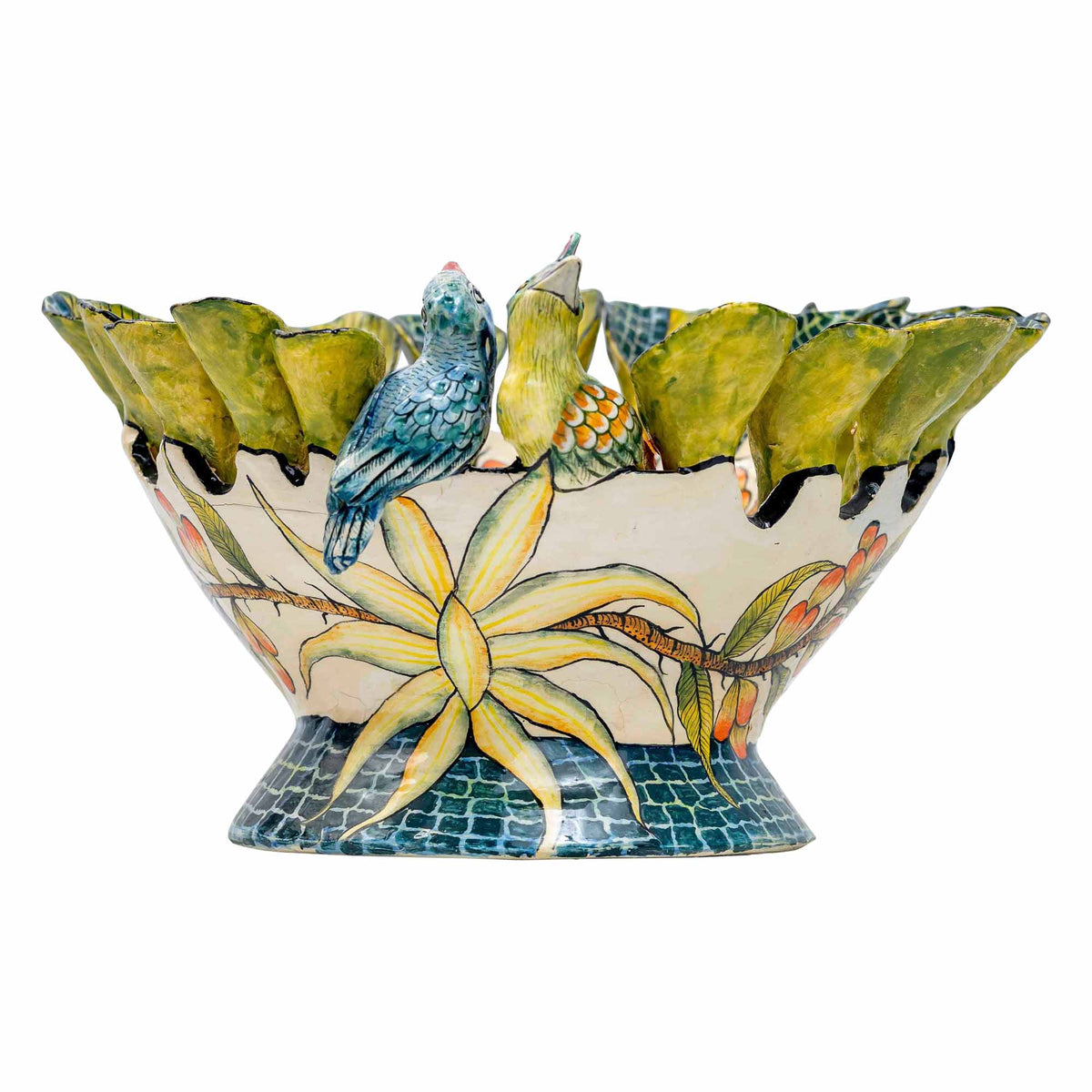 Turaco & Sunbird Raised Bowl
