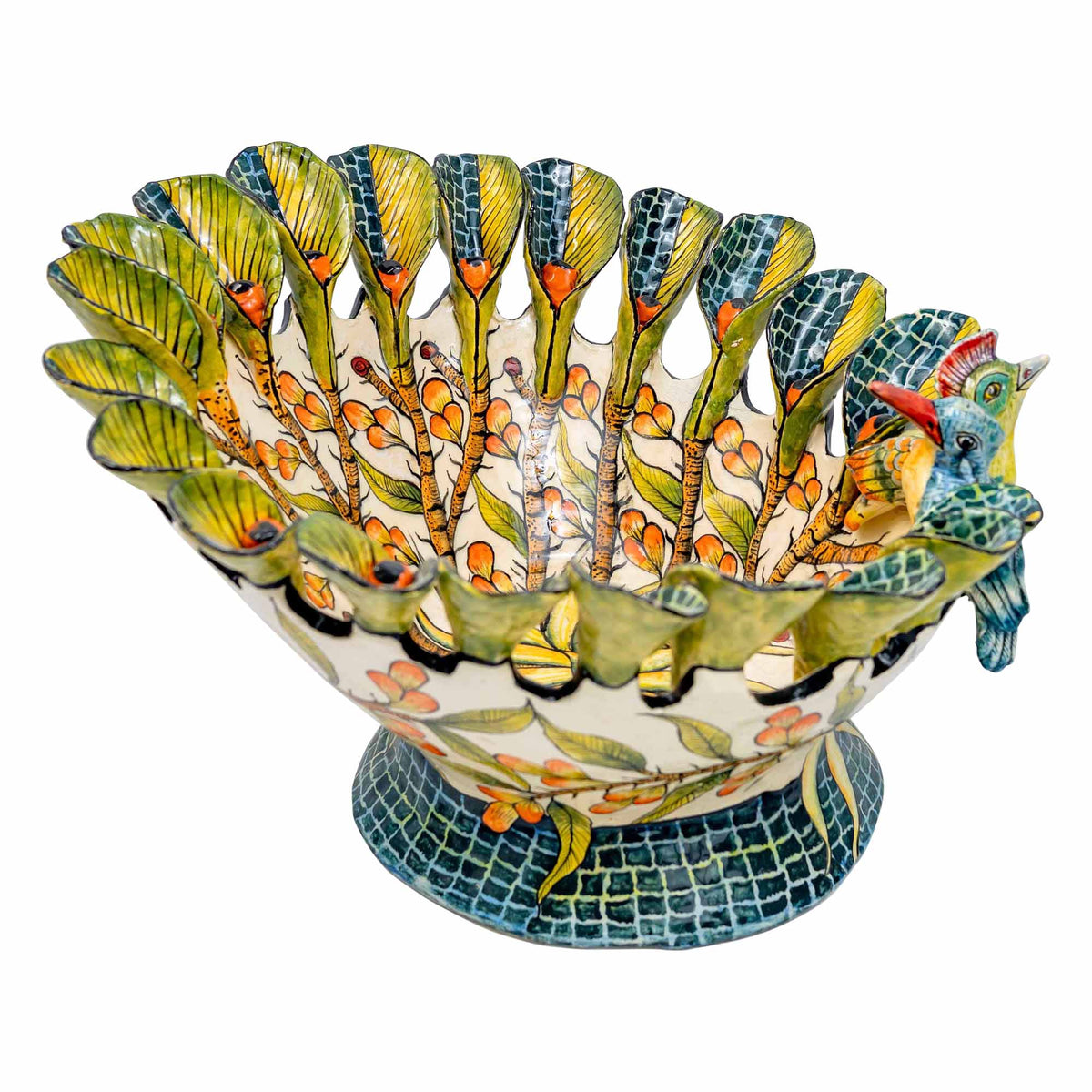 Turaco & Sunbird Raised Bowl