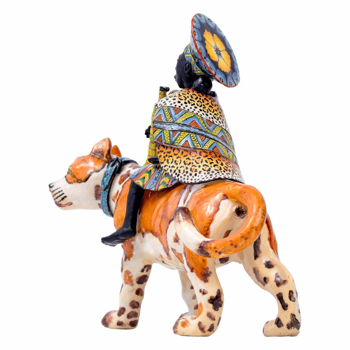 African Woman Pit Bull Rider