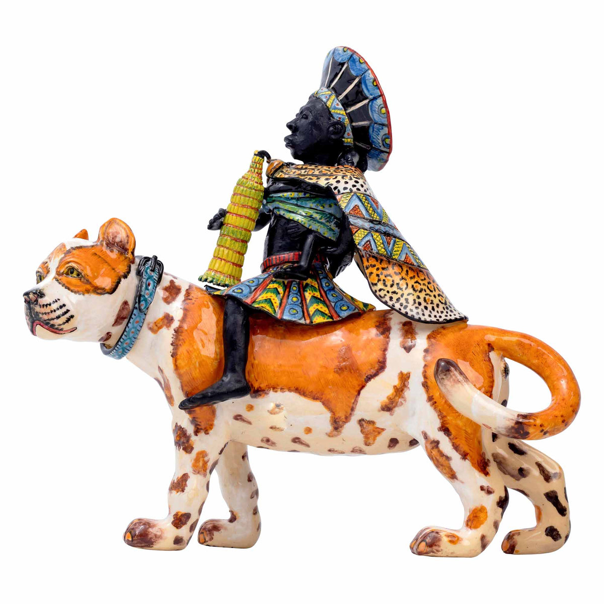 African Woman Pit Bull Rider