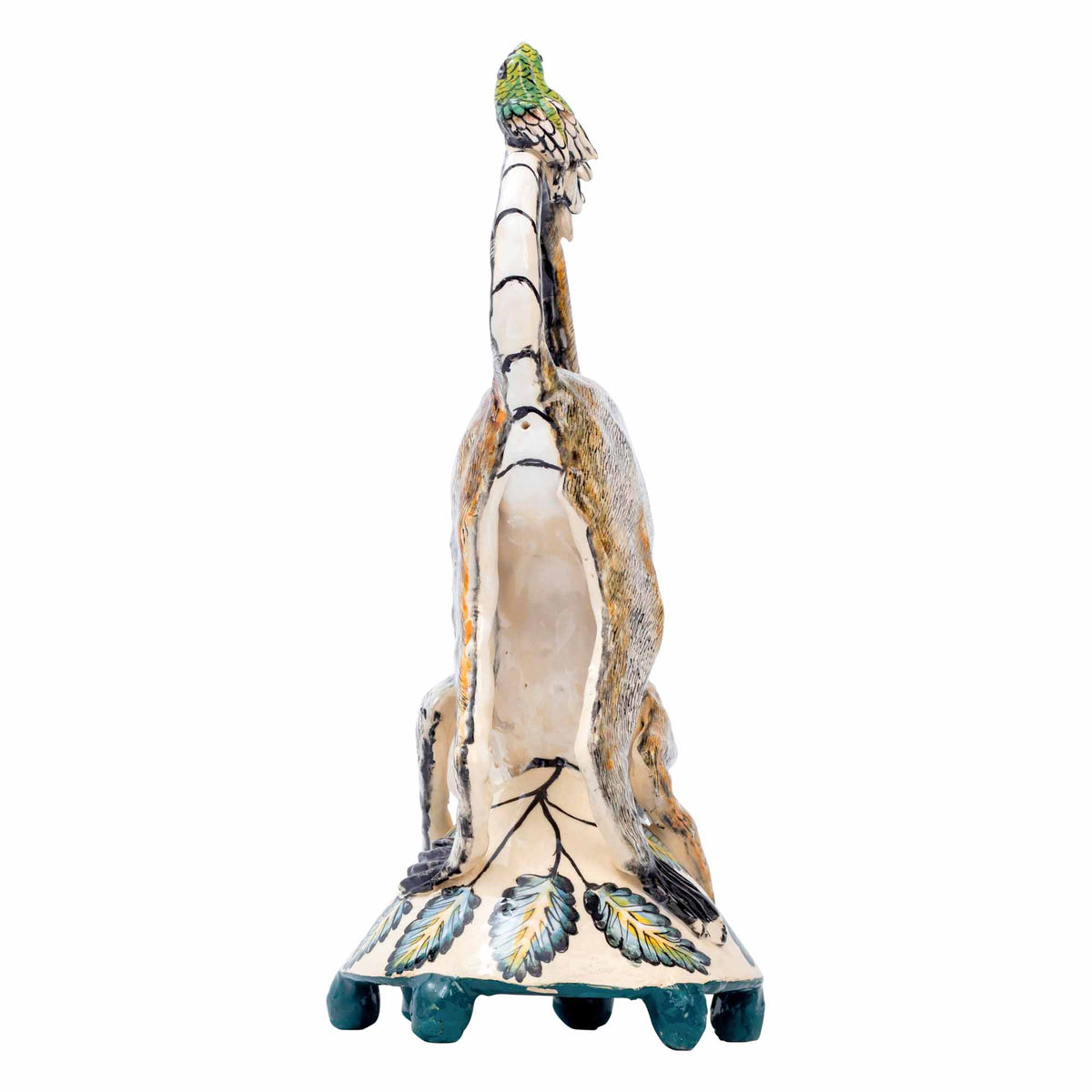 Monkey & Sunbird Sculpture