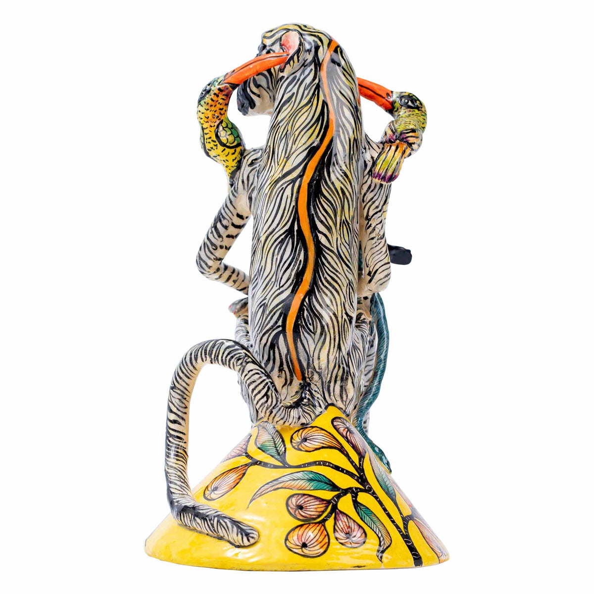 Mother Monkey With Baby Sculpture