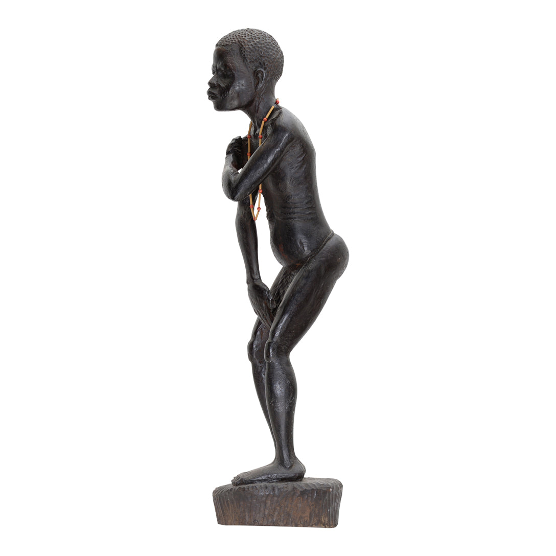 Zulu villager - Wooden sculpture