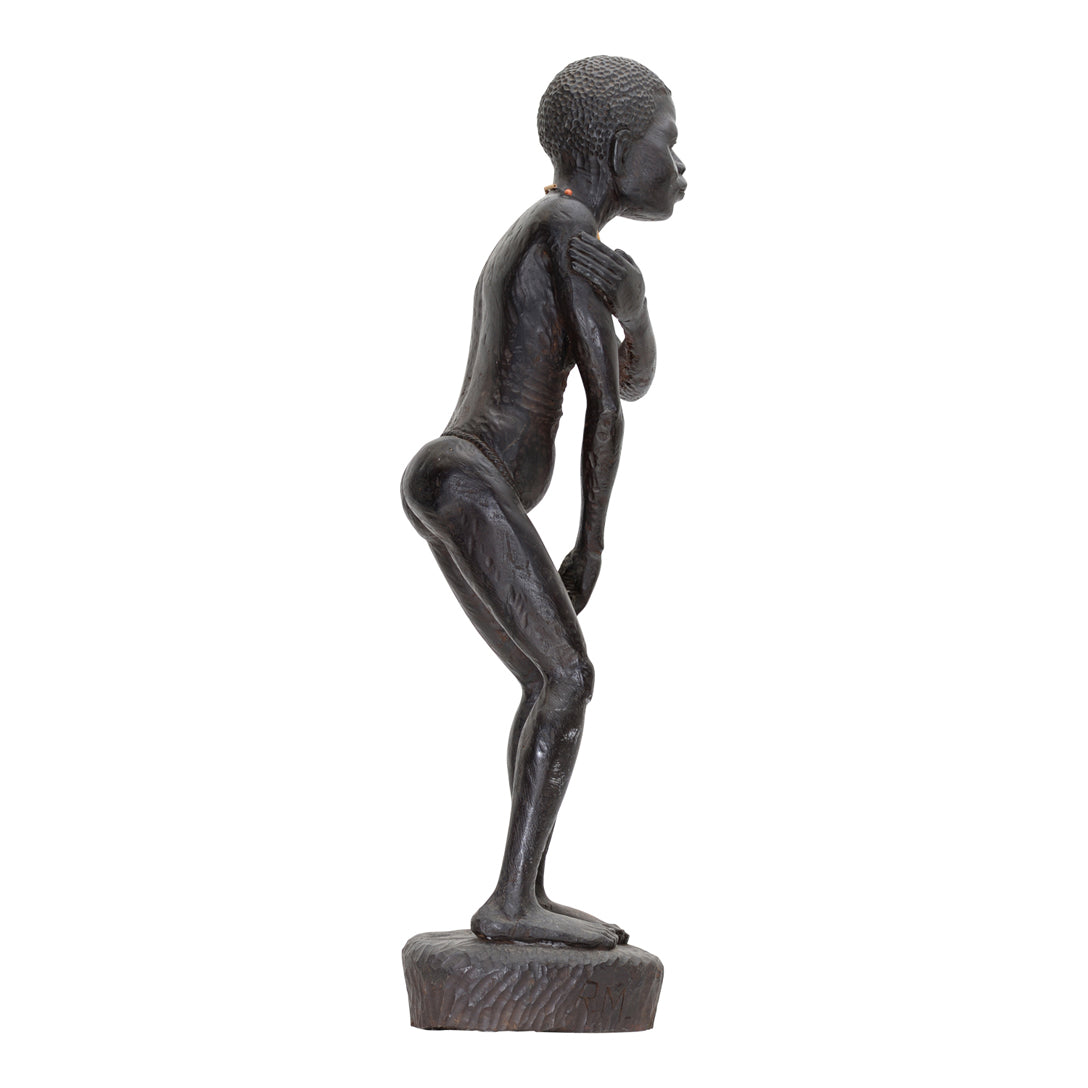 Zulu villager - Wooden sculpture