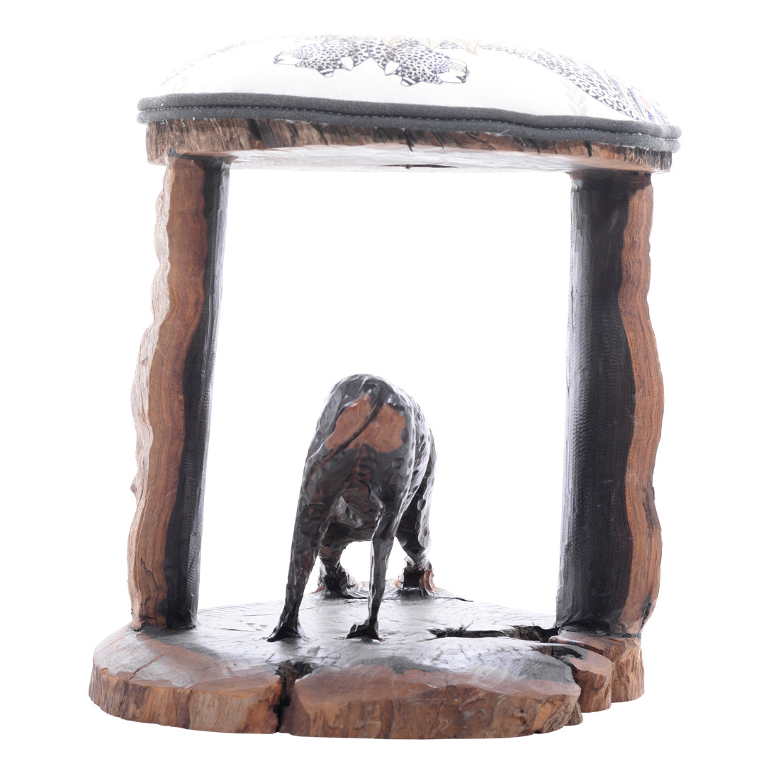 Leopard Batonga footstool