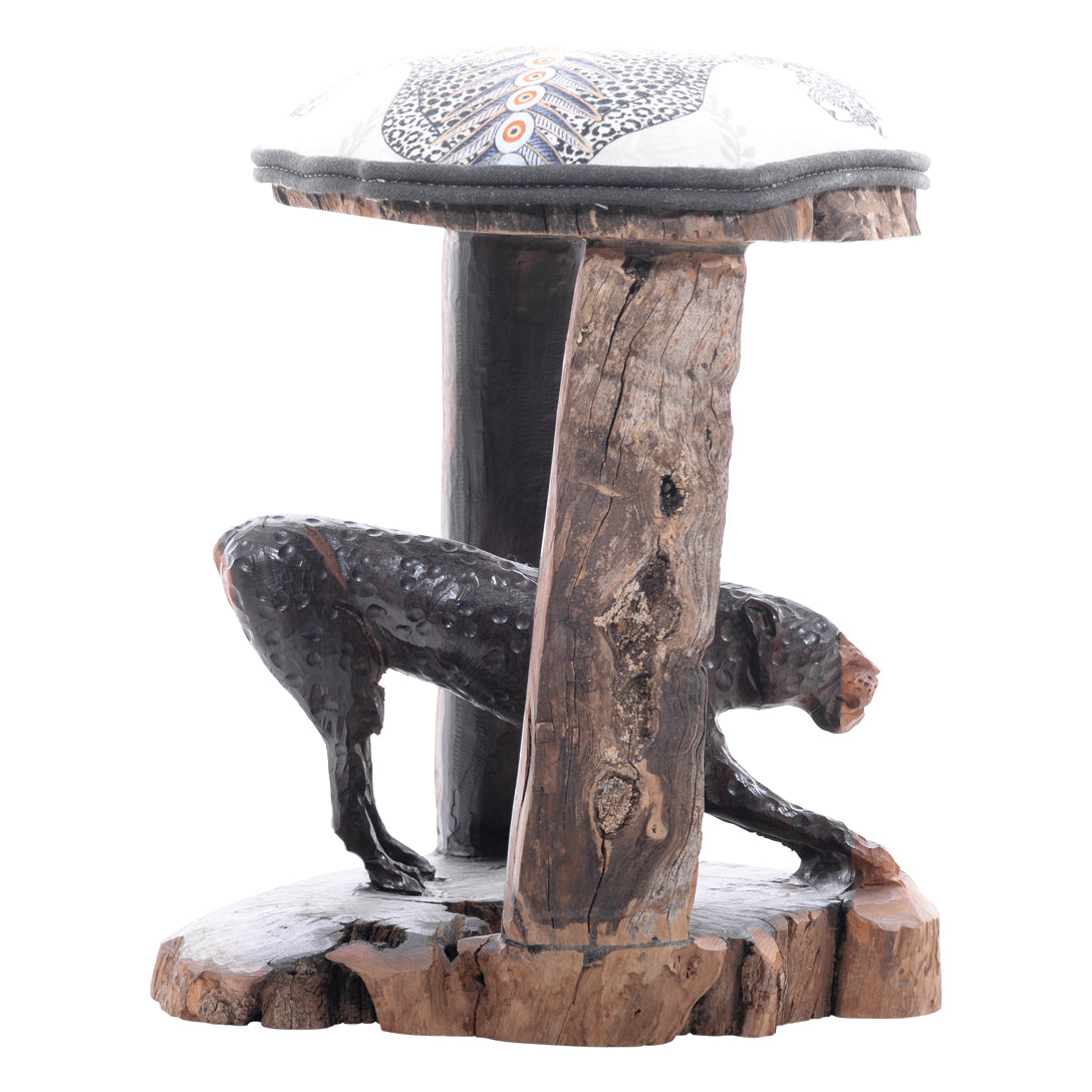 Leopard Batonga footstool