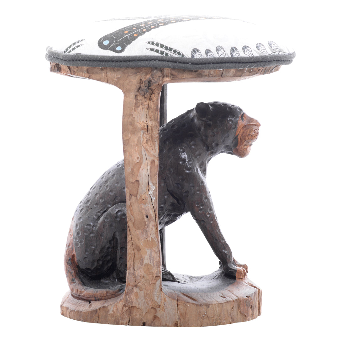 Leopard Batonga footstool
