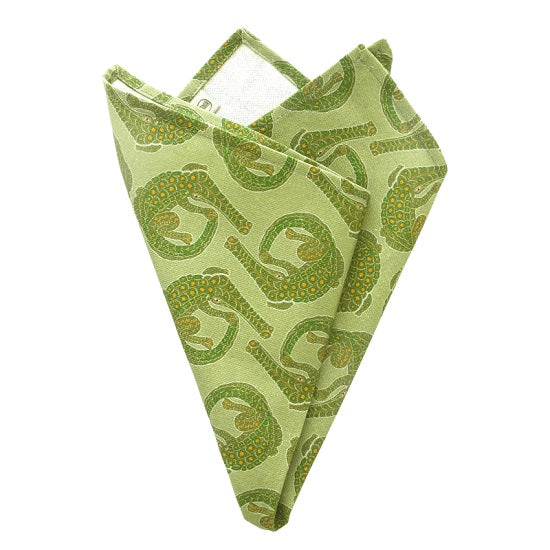 Pair of crocodile delta napkins