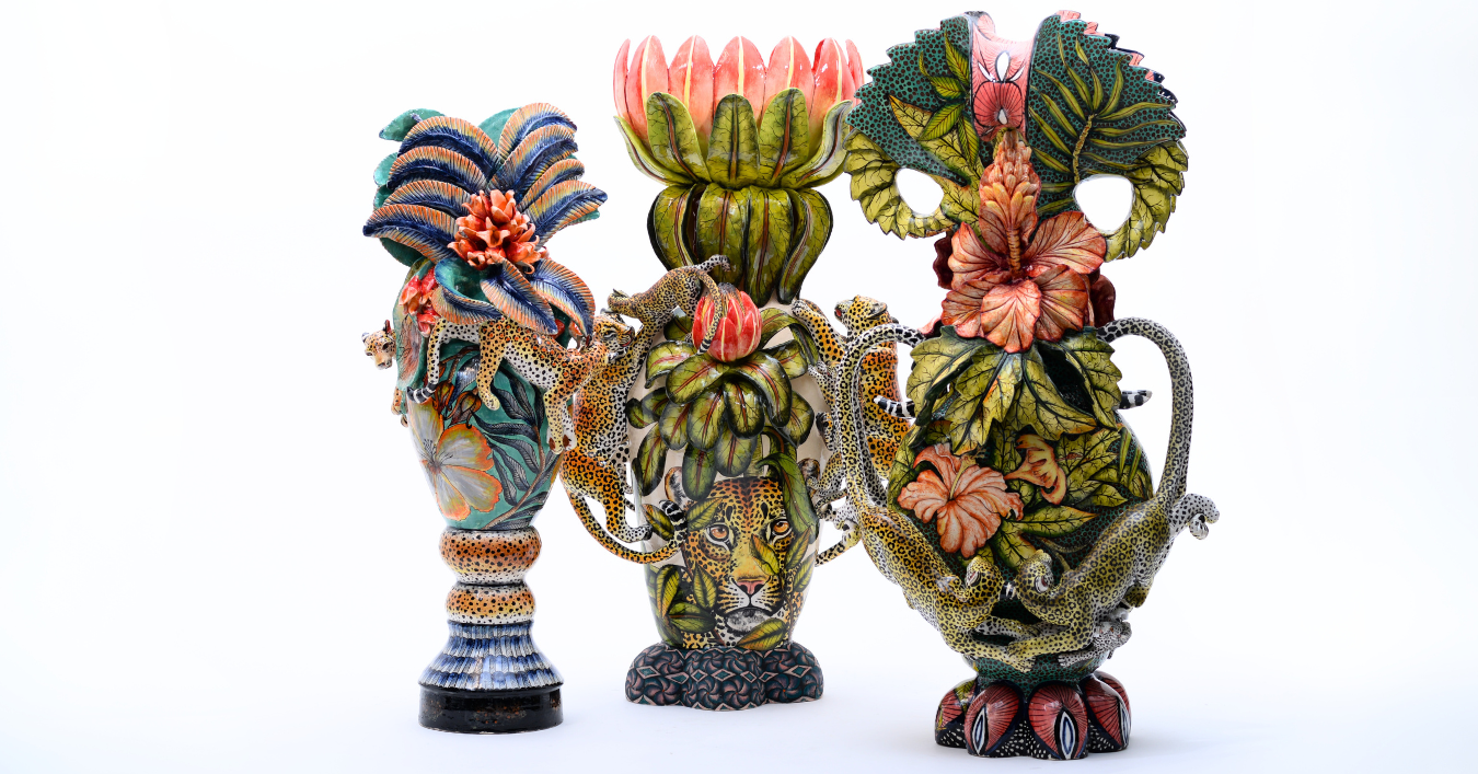 Sculpted Bloom Vases