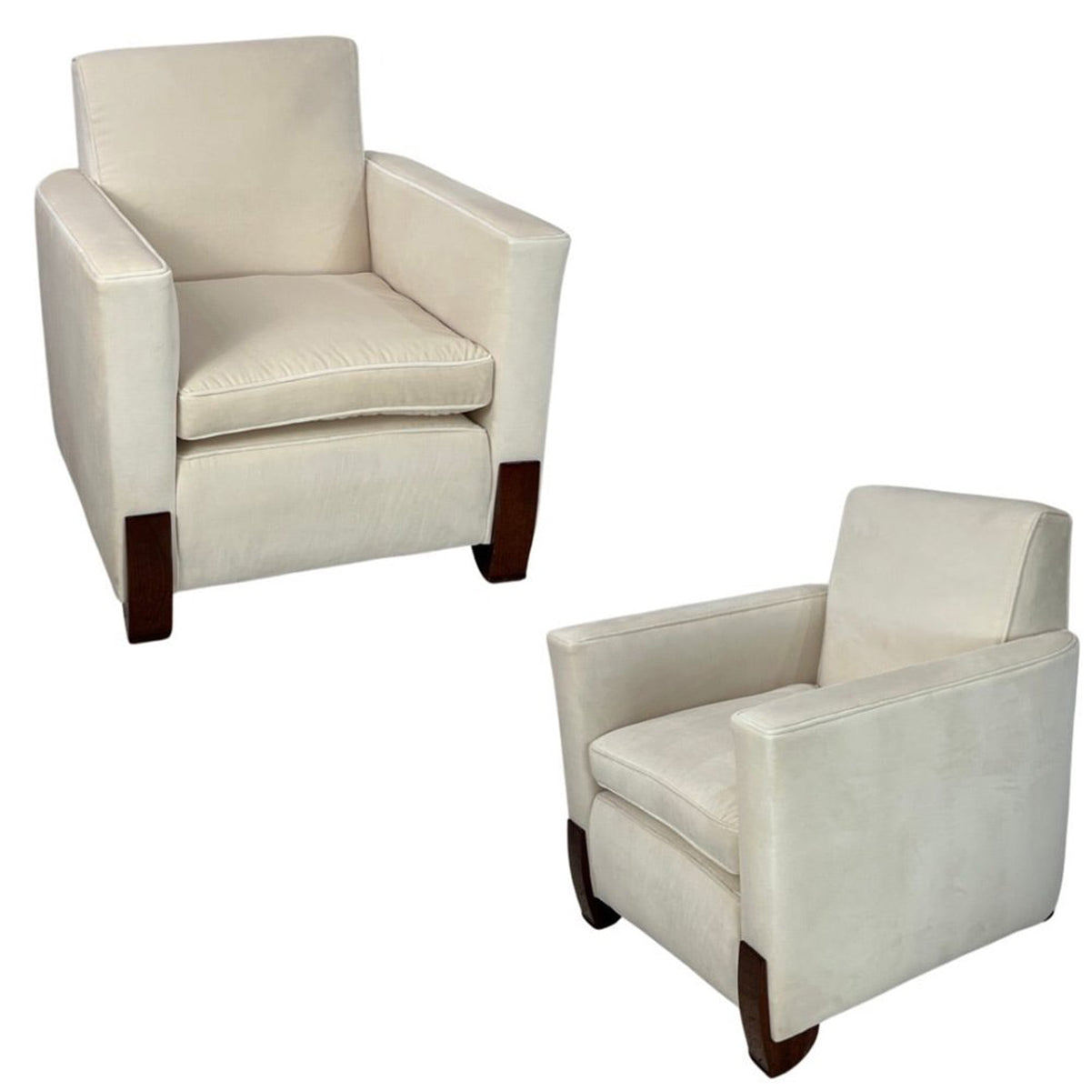 Pair of Club Chairs in the style of Jules Leleu