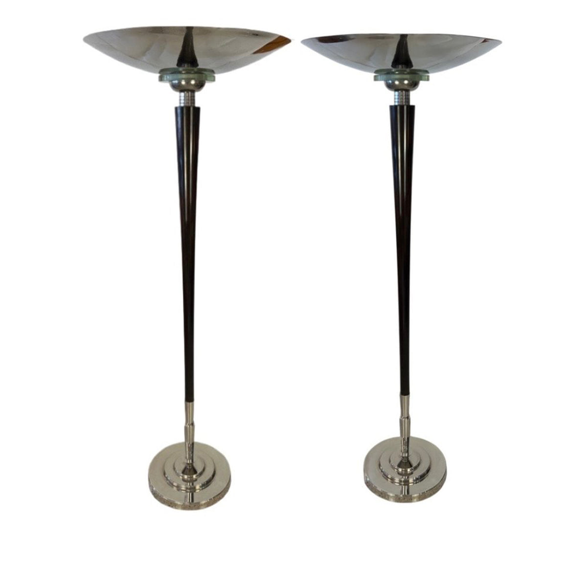 Art Deco Pair of Torchieres/Floor Lamps