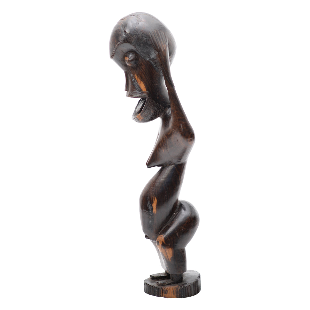 Wooden African ethnic totem wooden statue (as is condiition)