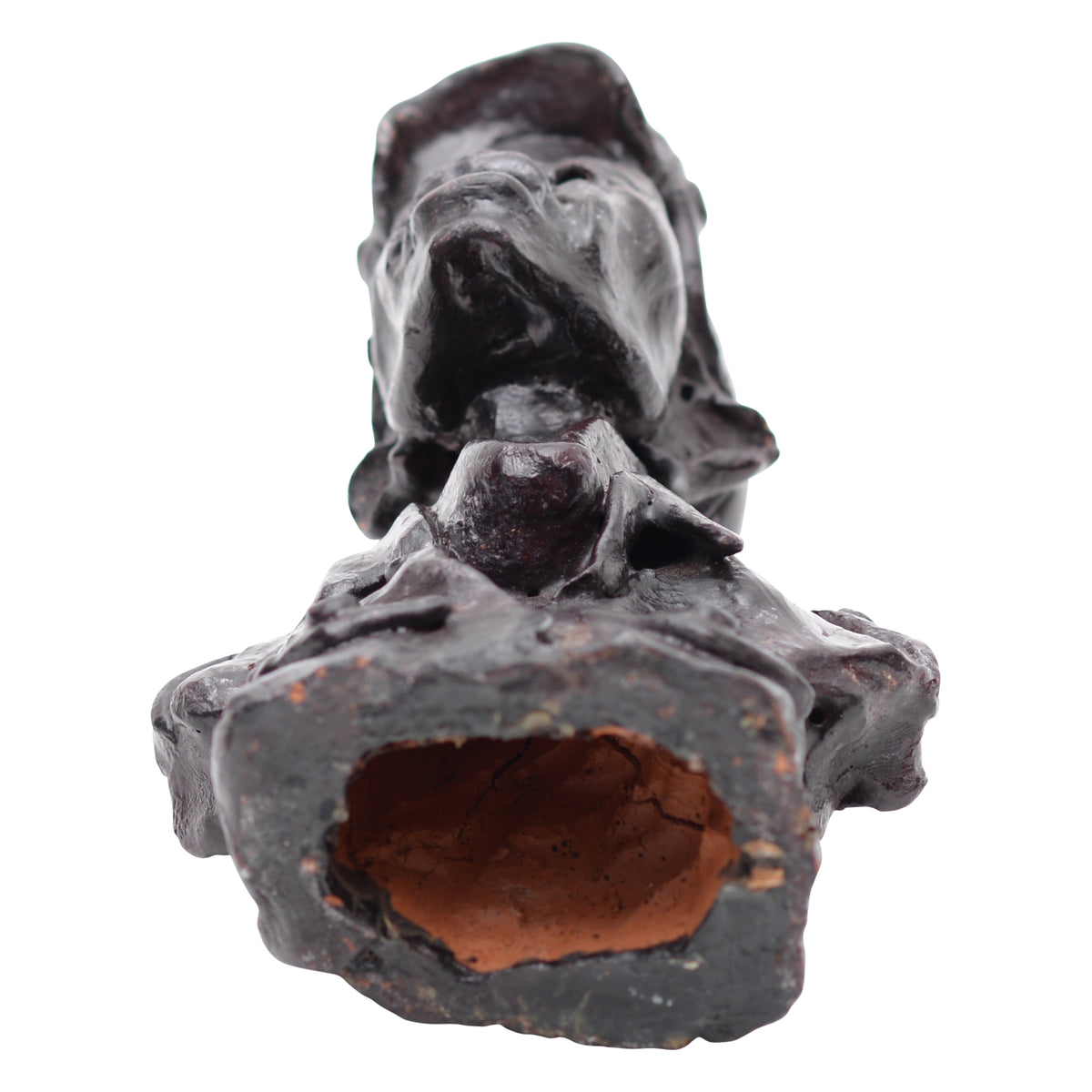 Man with hat clay bust