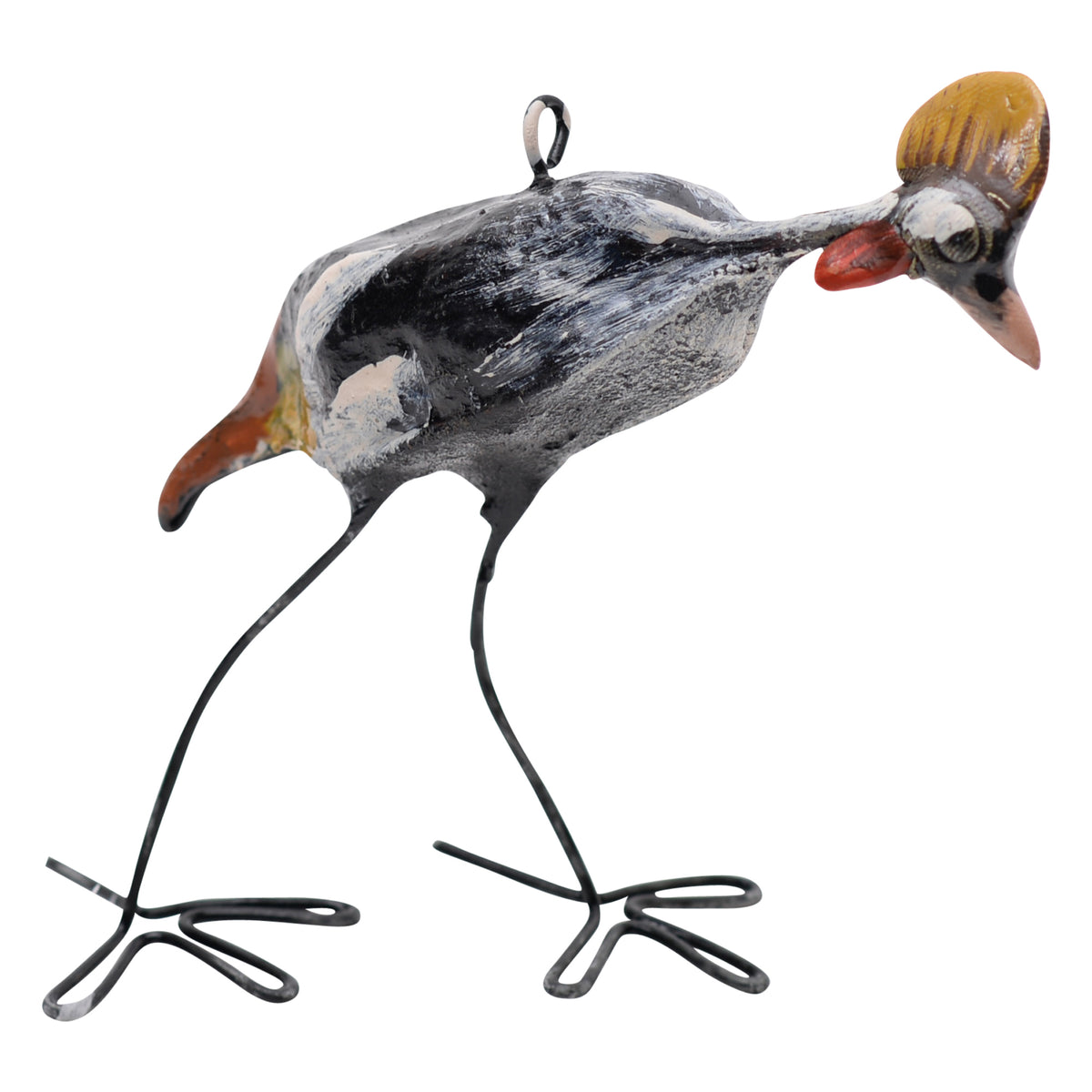 Crowned crane ornament