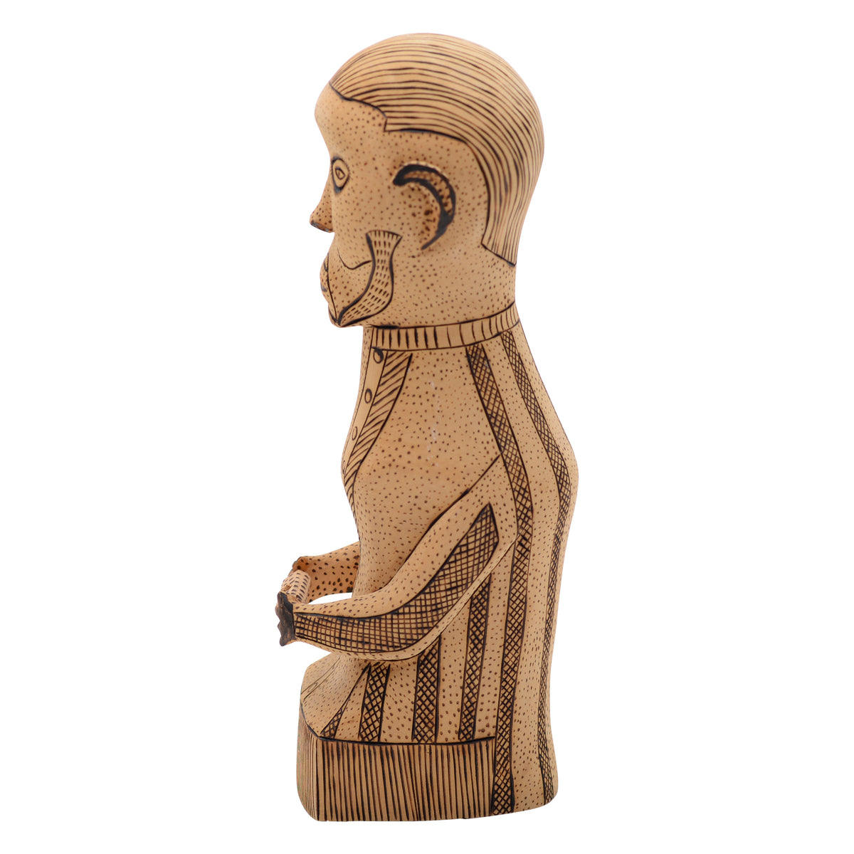 Whimsical farmer sculpture