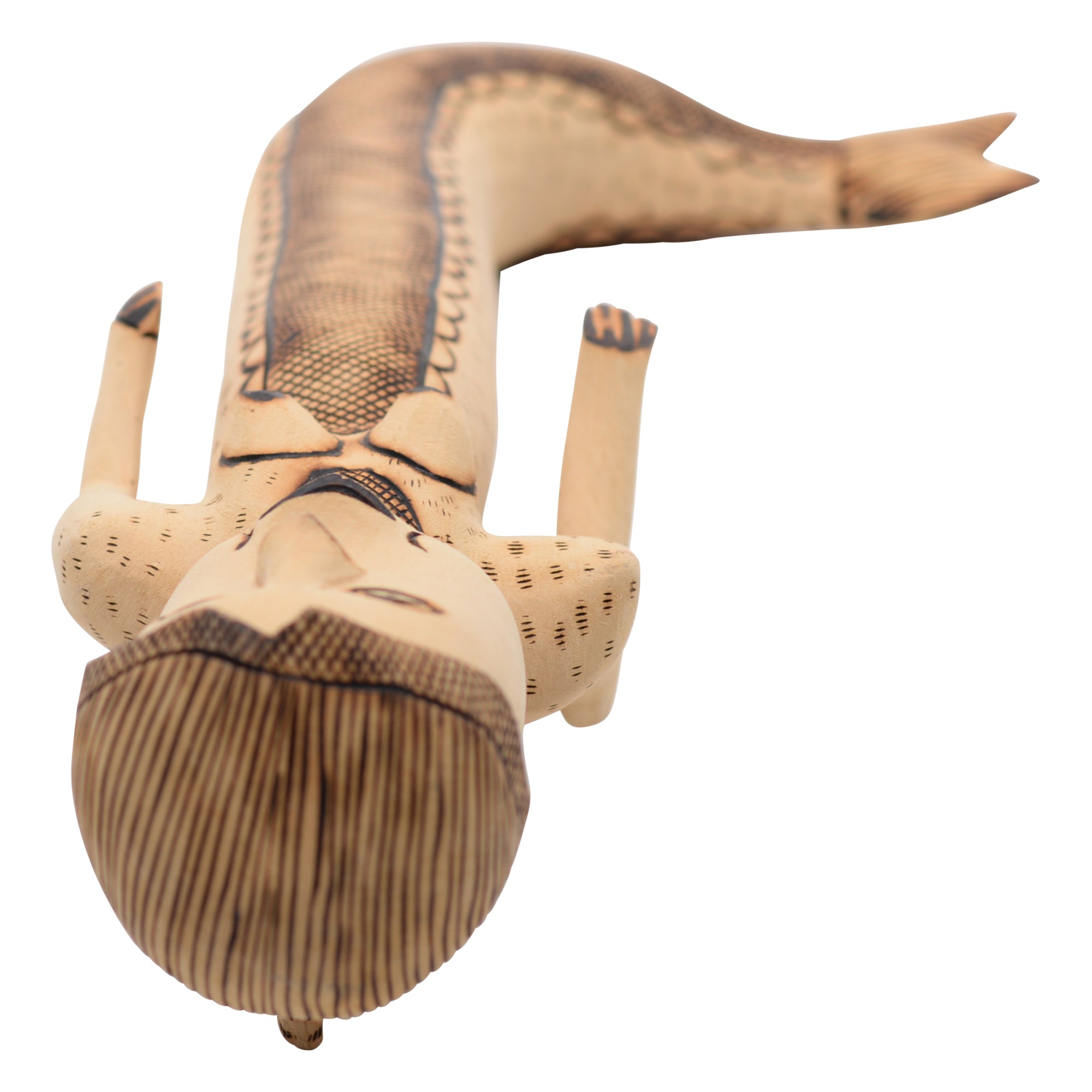 Whimsical siren sculpture