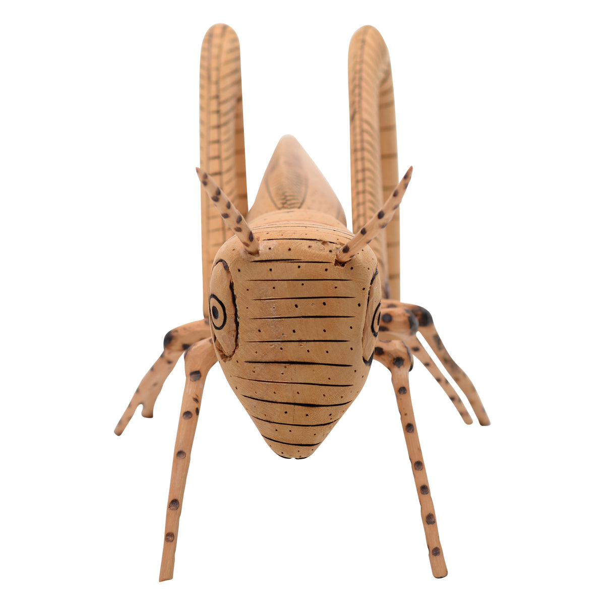 Whimsical cricket sculpture