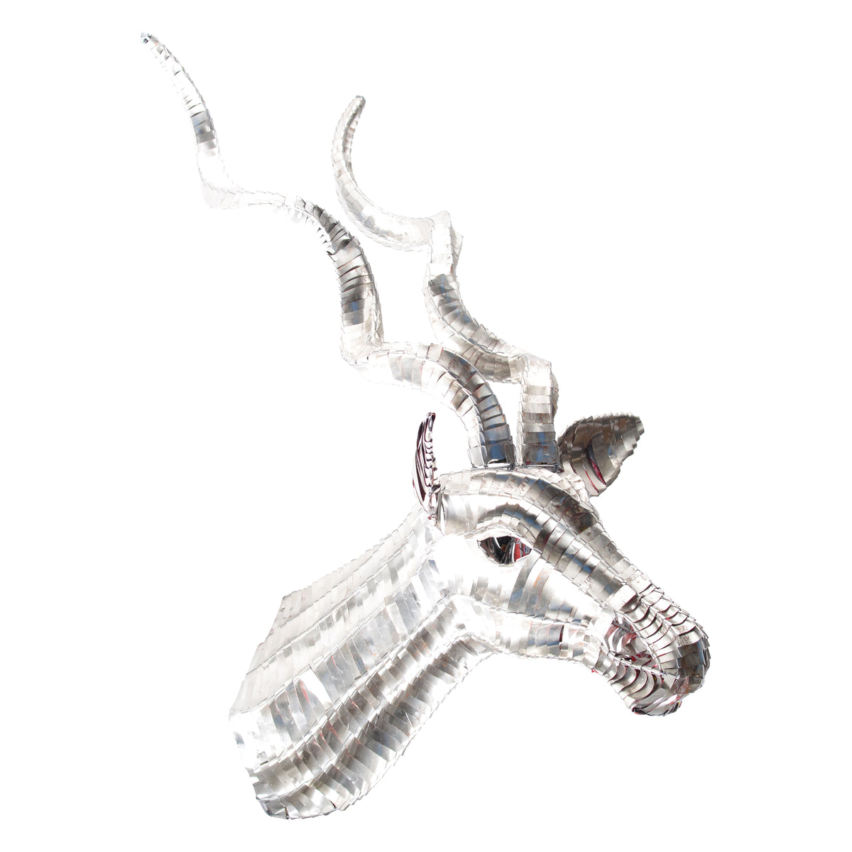 Tin can kudu head mount wall