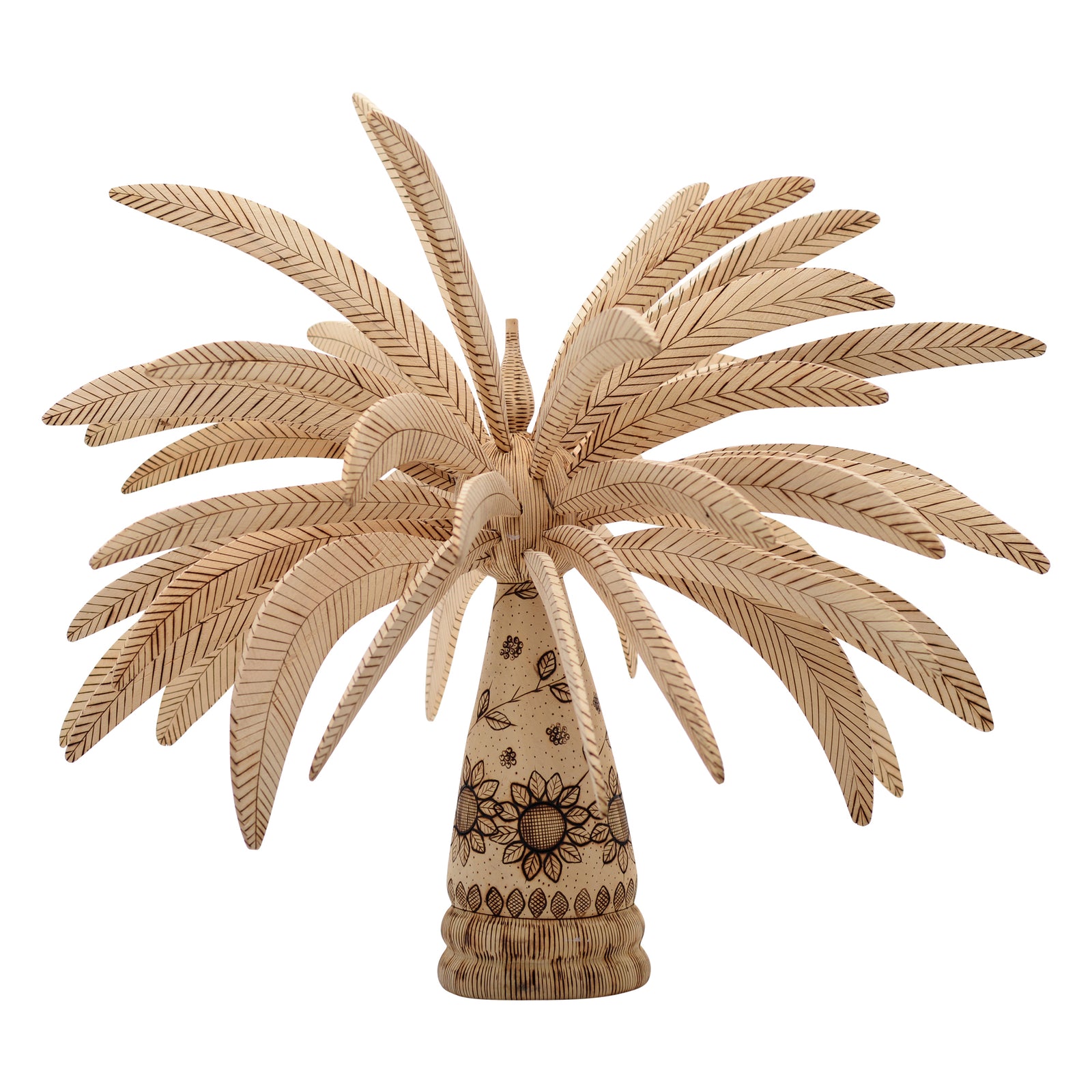 Whimsical palm sculpture