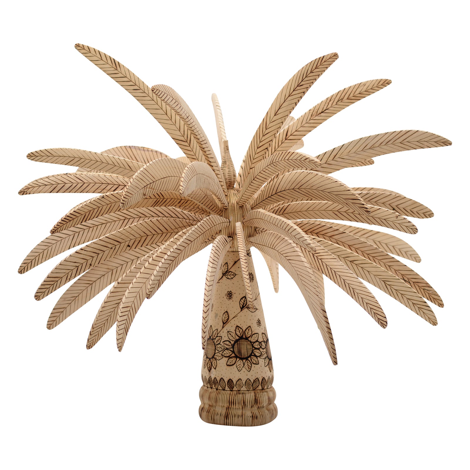 Whimsical palm sculpture