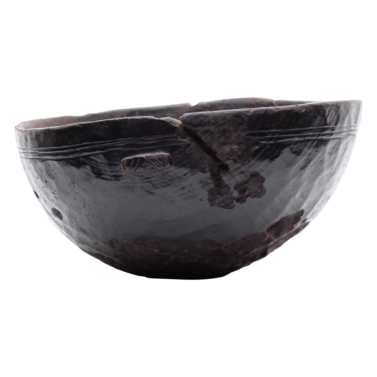 Hand carved wooden bowl