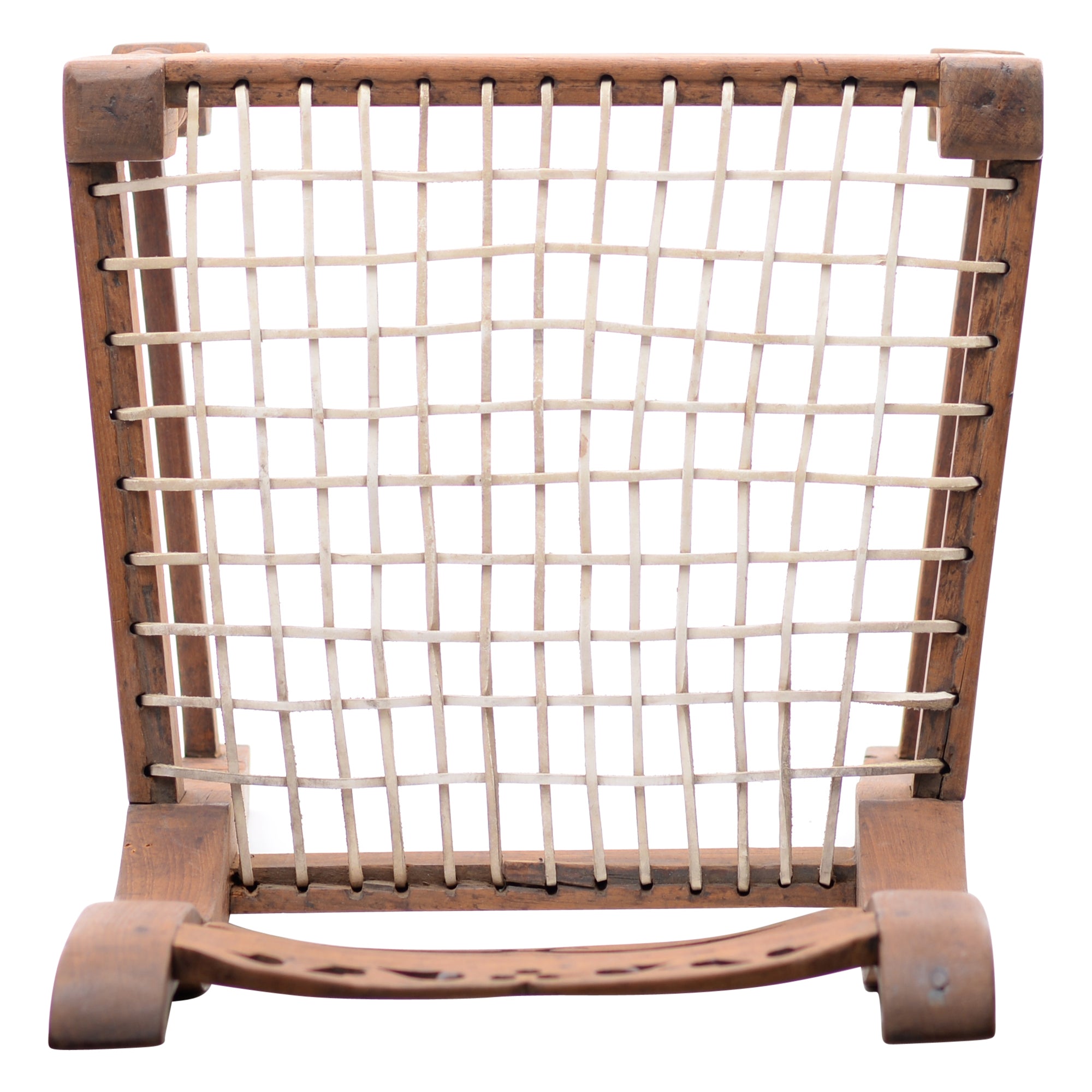 Wood with leather strips chair
