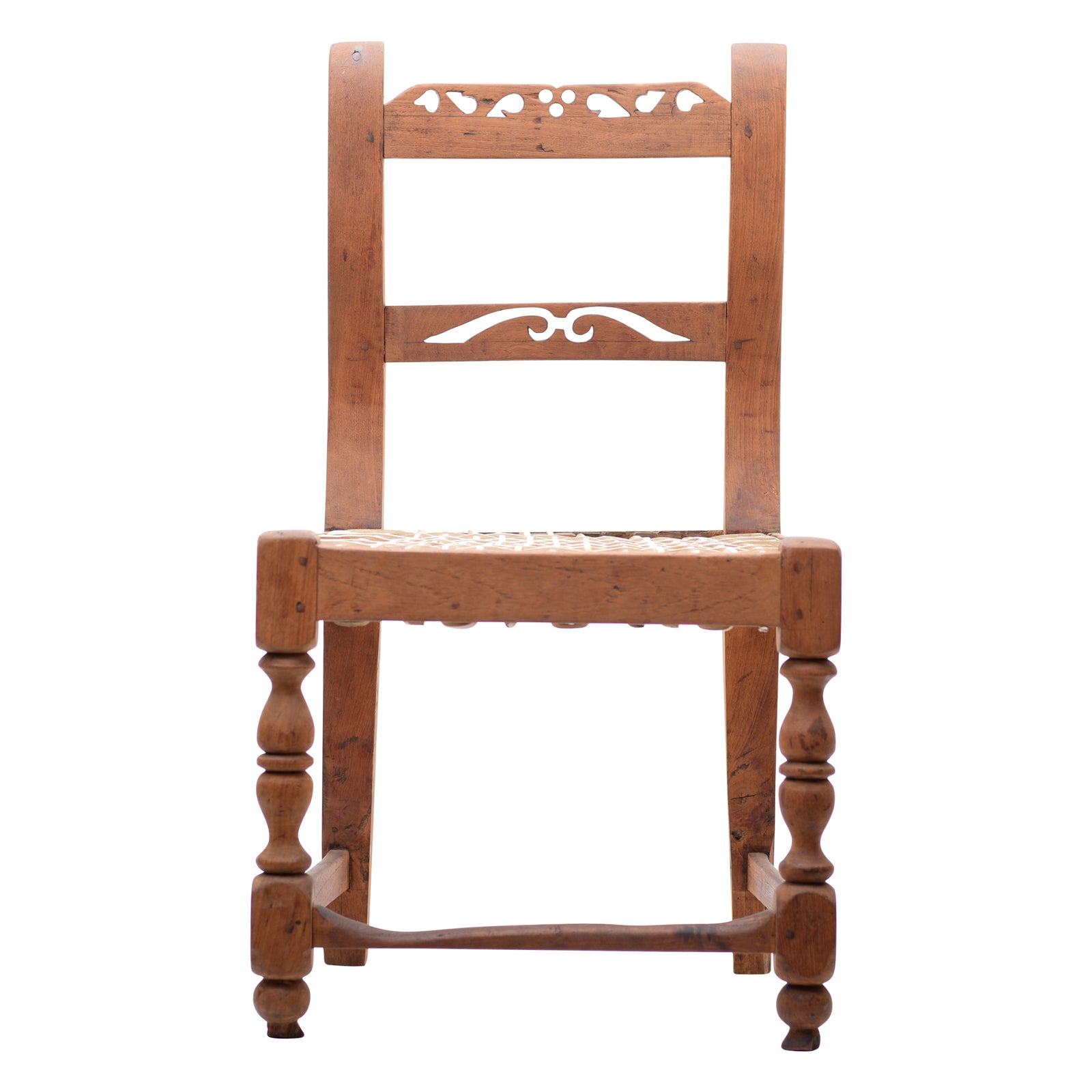 Wood with leather strips chair