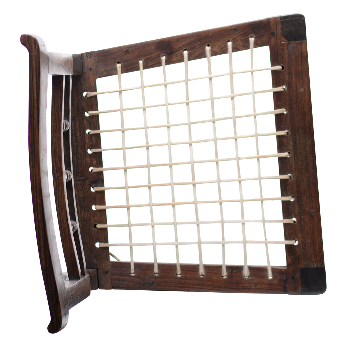 Wood with leather strips chair