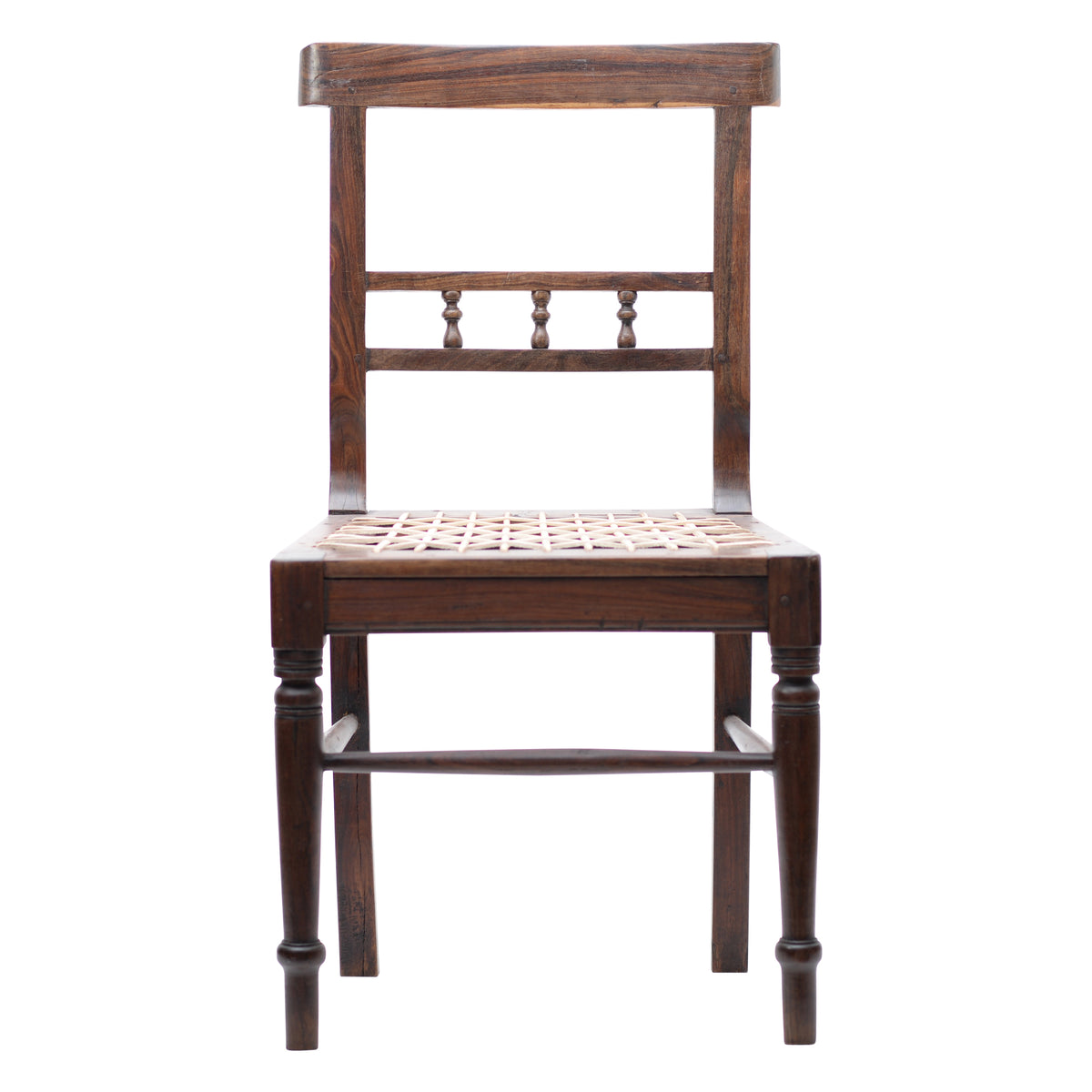 Wood with leather strips chair