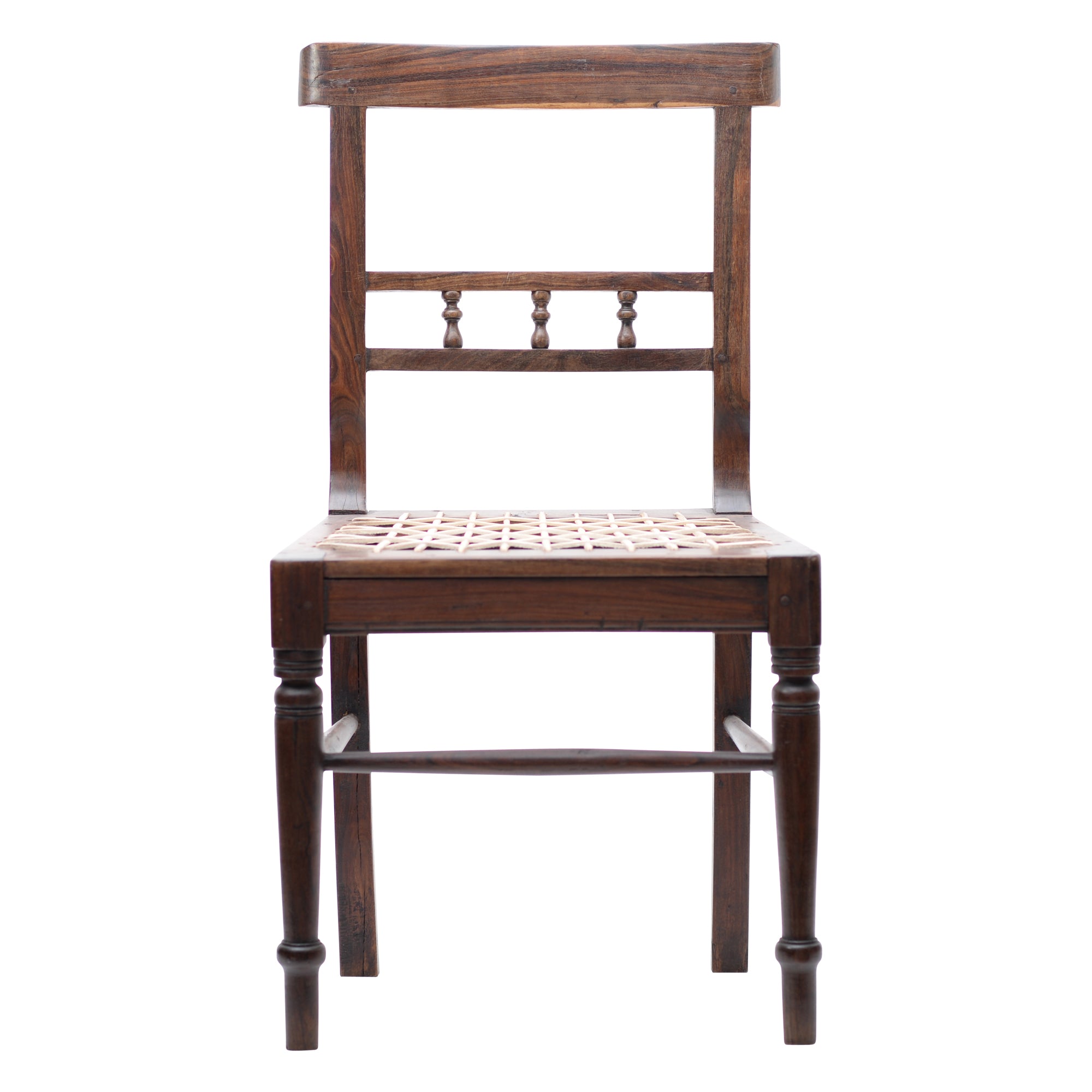 Wood with leather strips chair