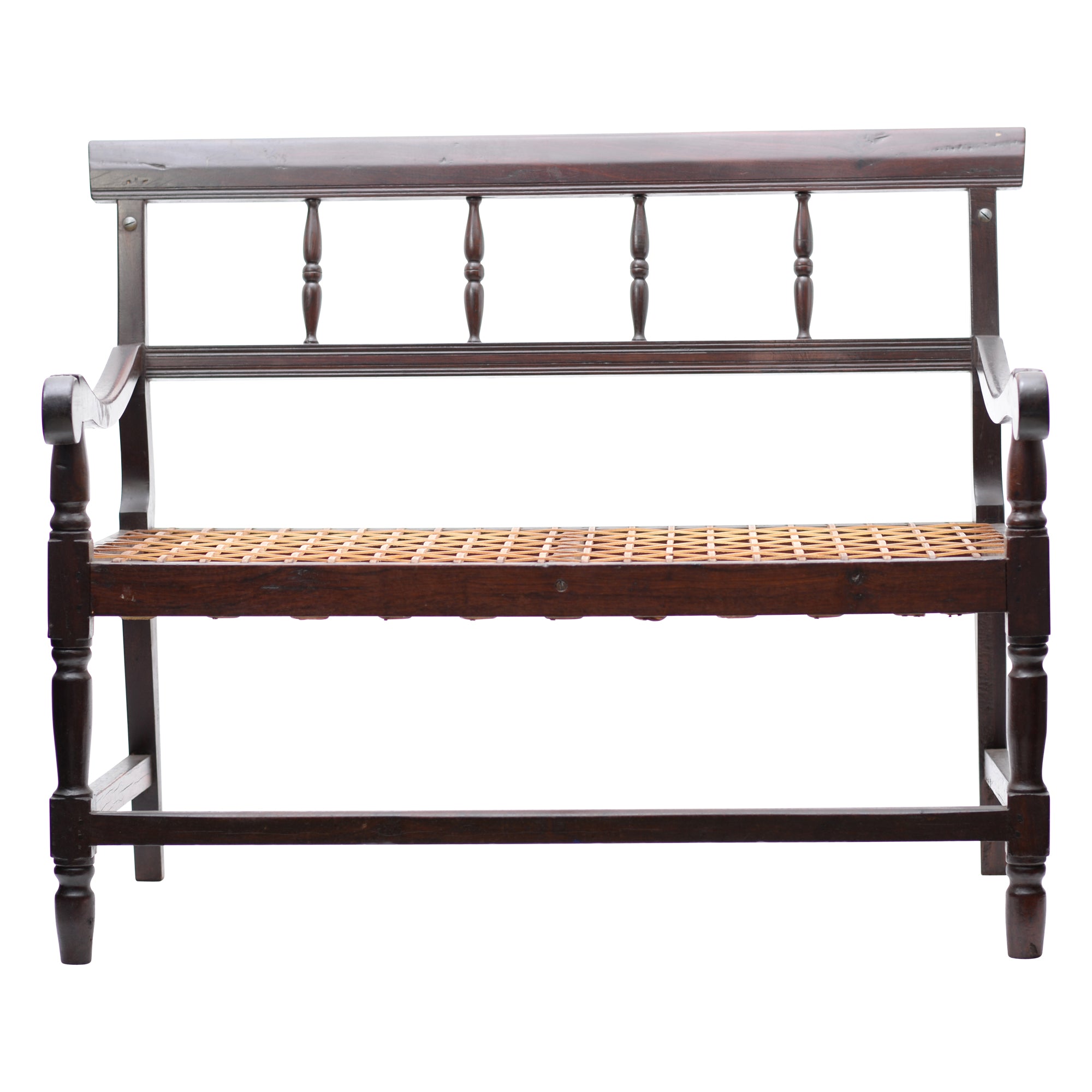 Wood with leather strips chair