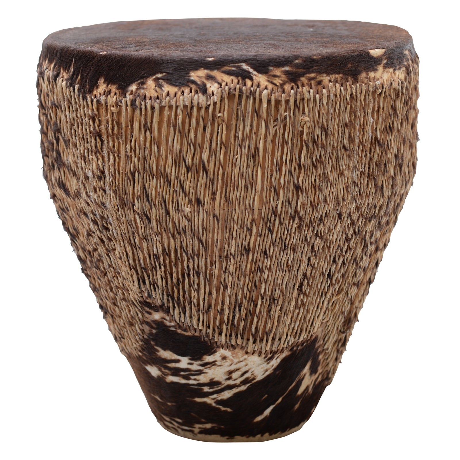 Nguni wood carved drum