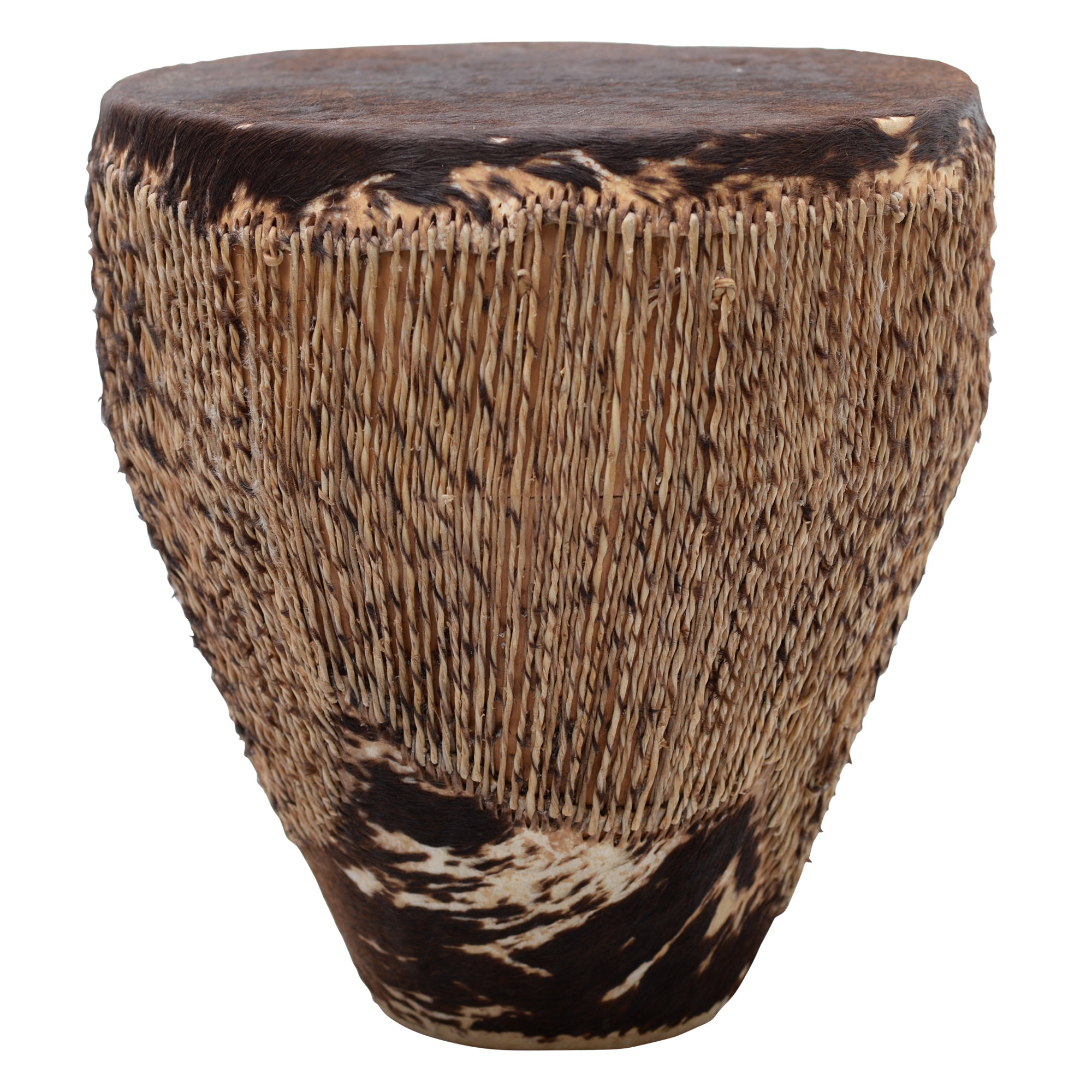 Nguni wood carved drum