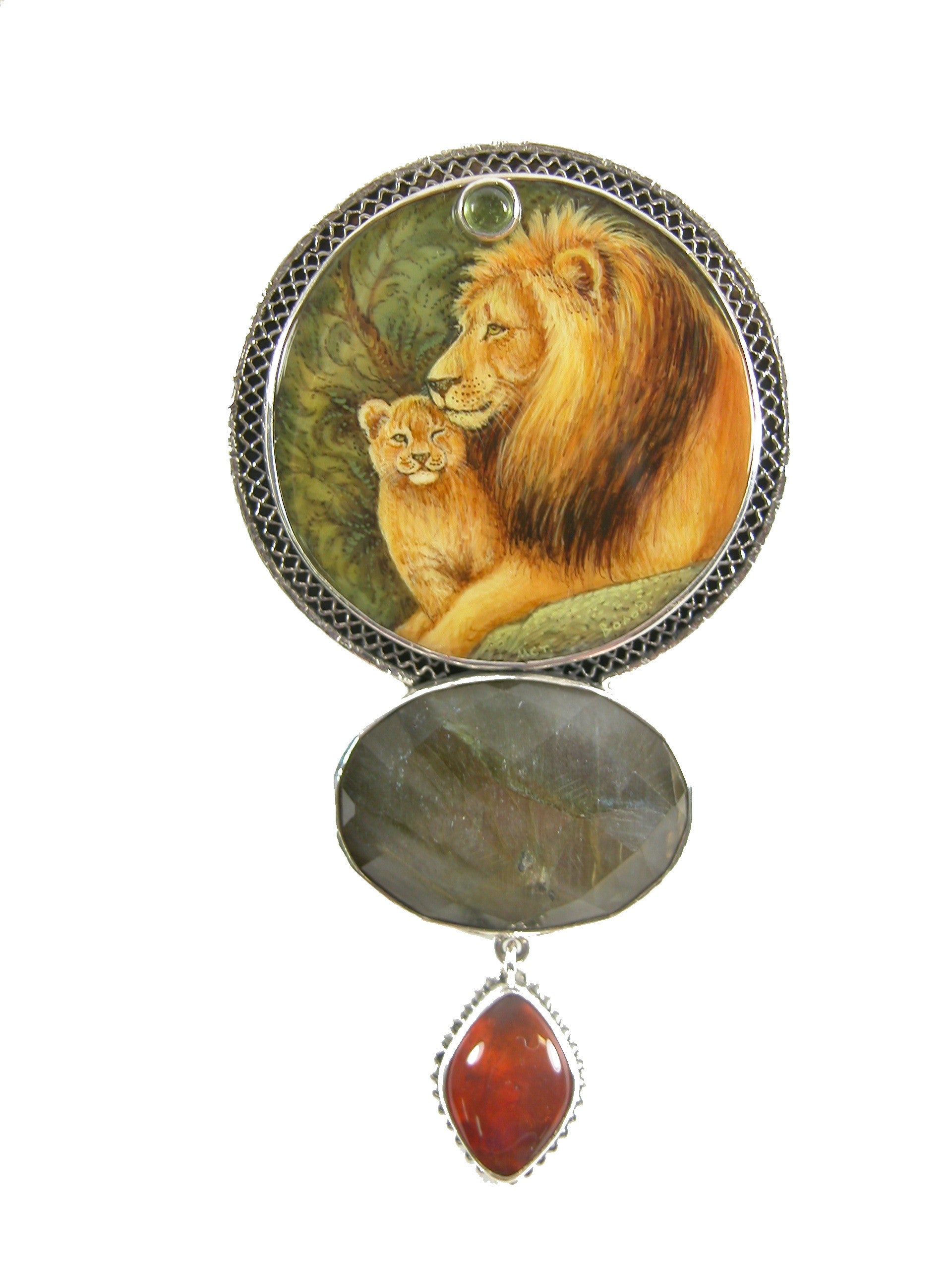 Lion pin pendant