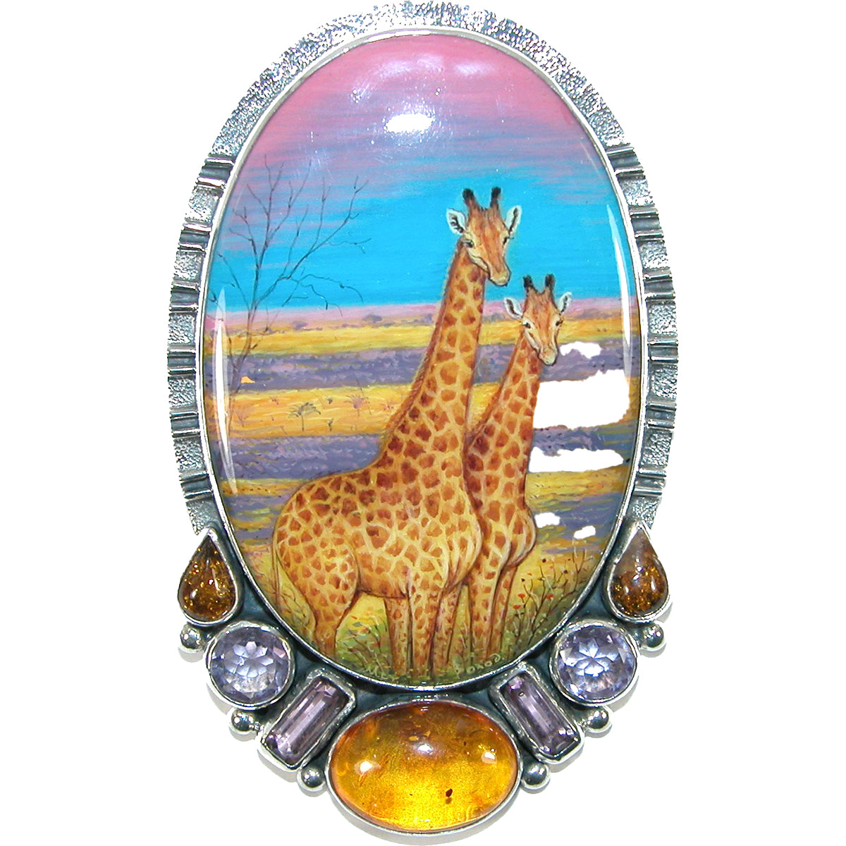 Giraffe pin pendant