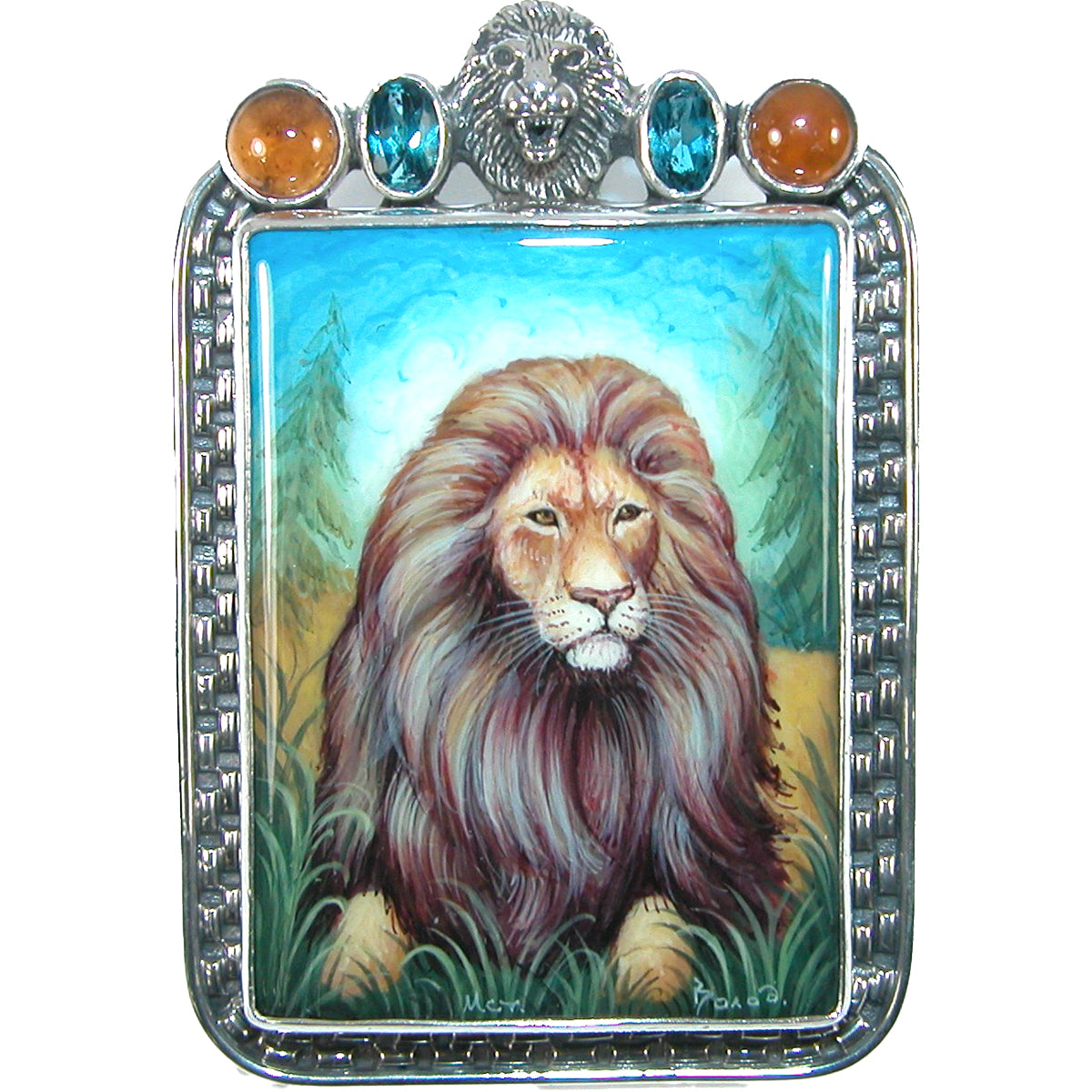 Lion pin pendant