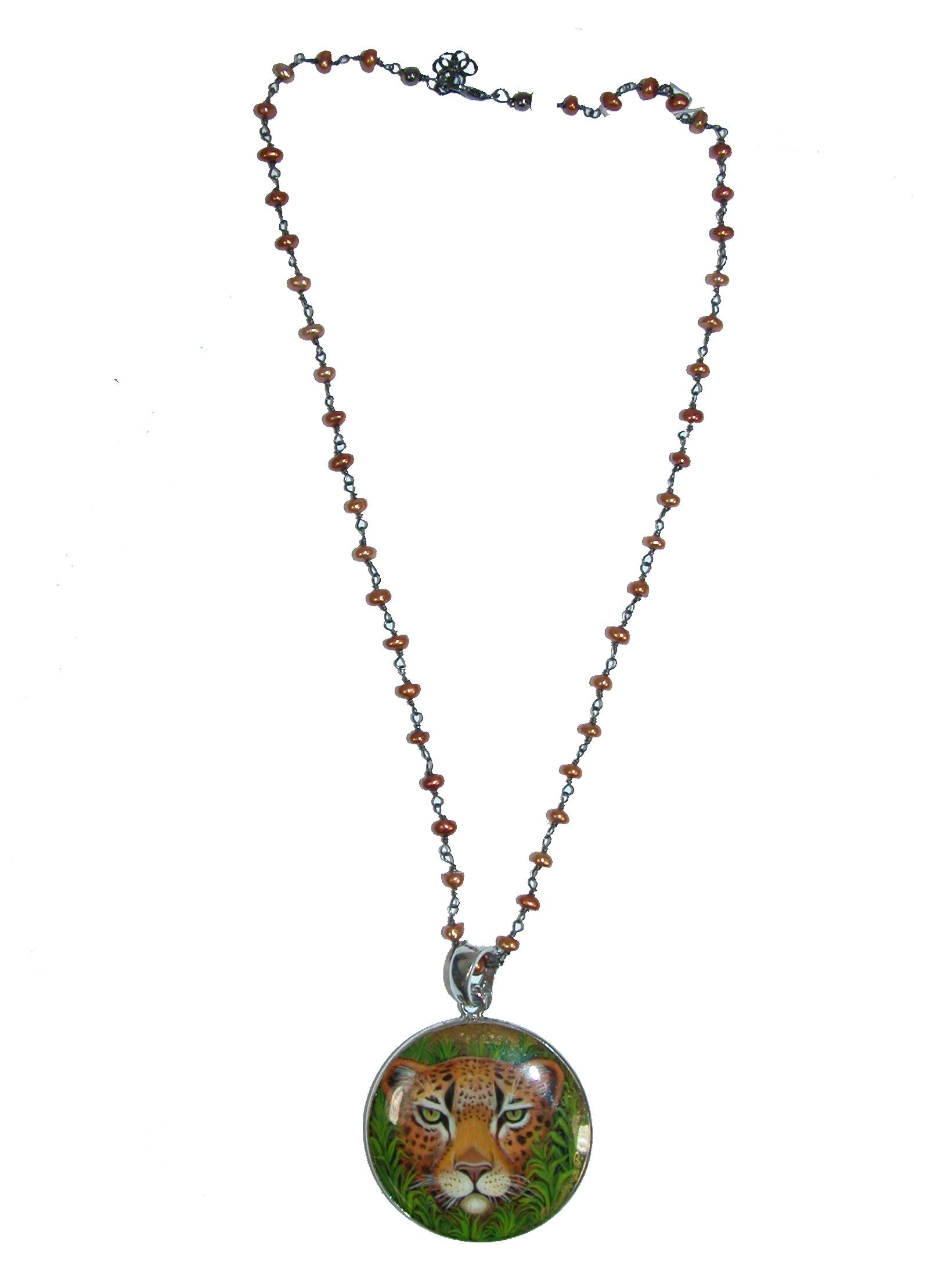 Leopard medallion necklace