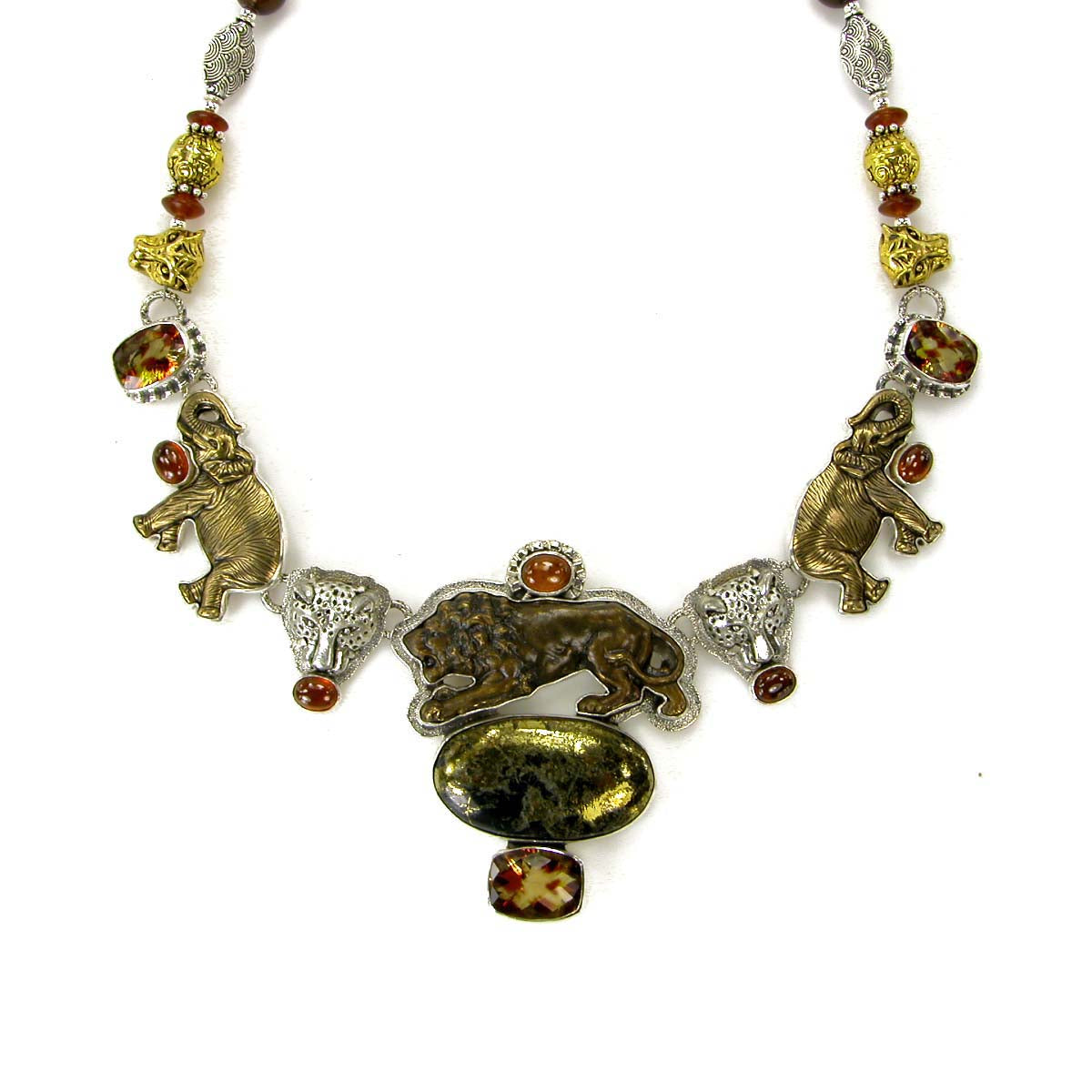 Mixed metal safari necklace