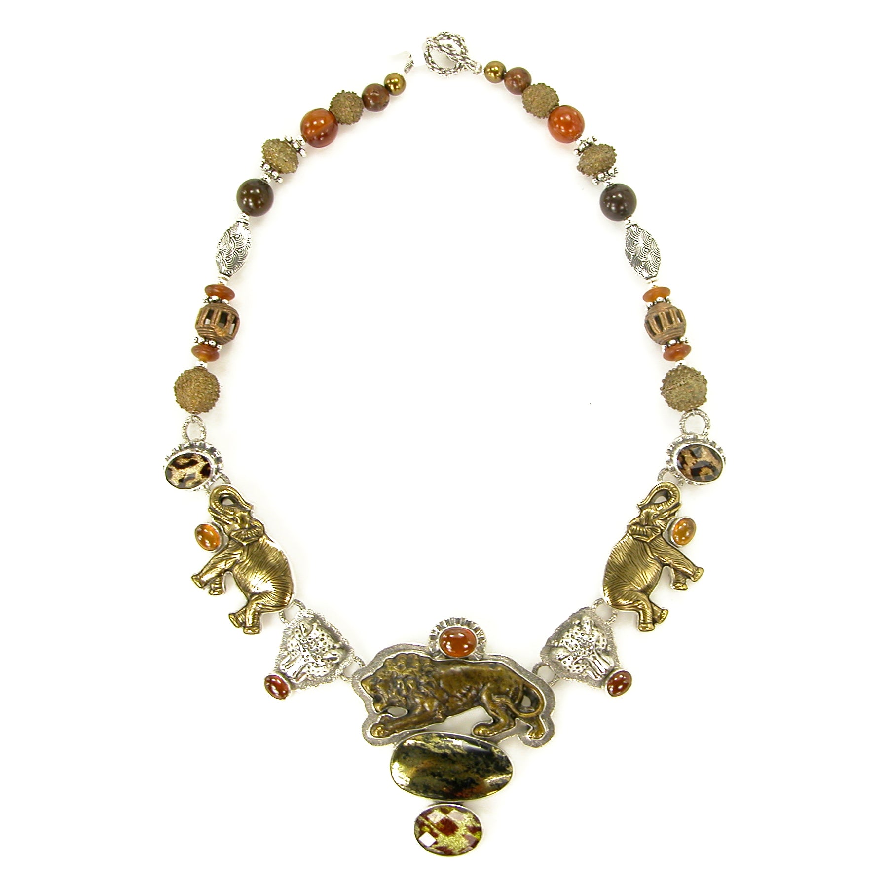 Mixed metal safari necklace