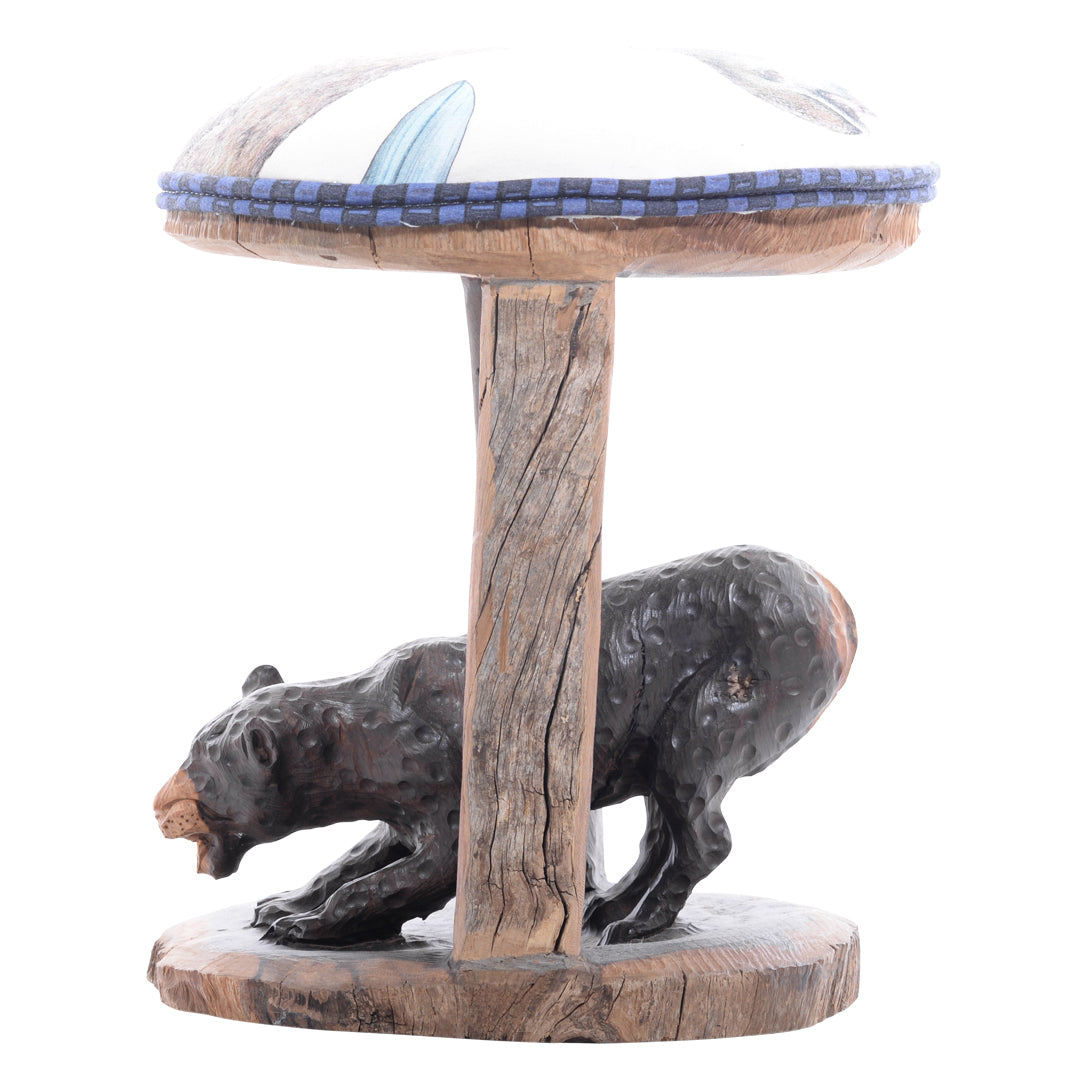 Leopard batonga stool