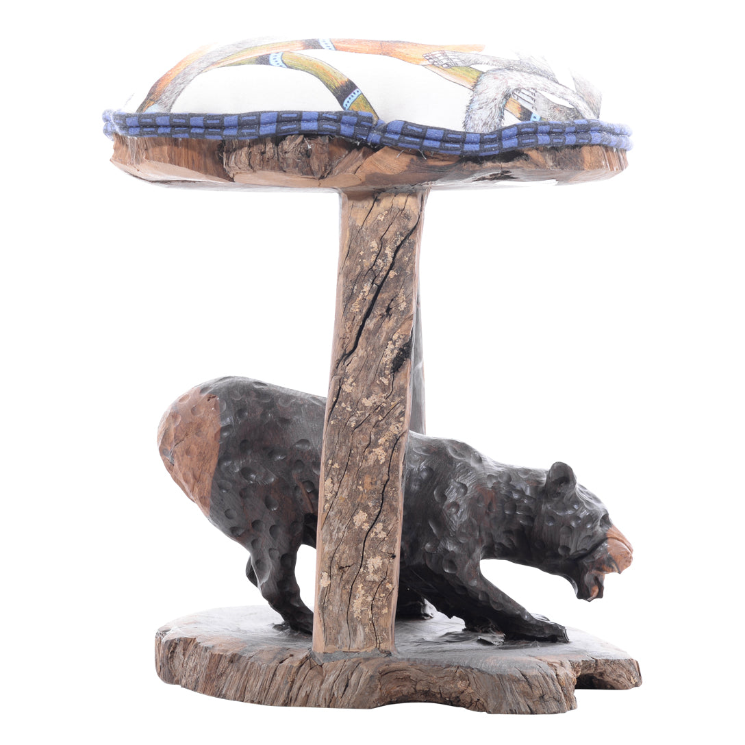 Leopard batonga stool