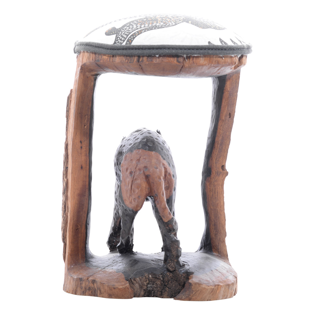 Leopard batonga stool