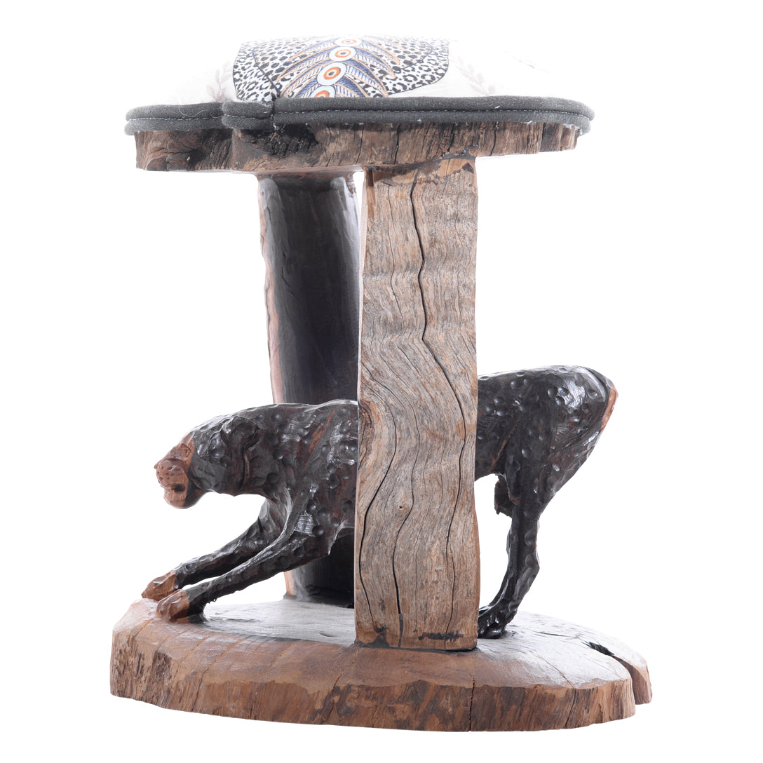 Leopard batonga stool