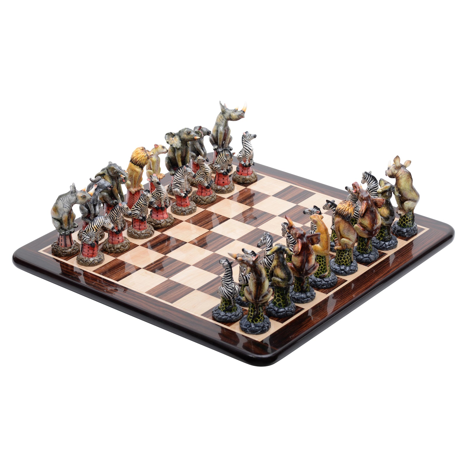 Rosewood & maple wood chess board