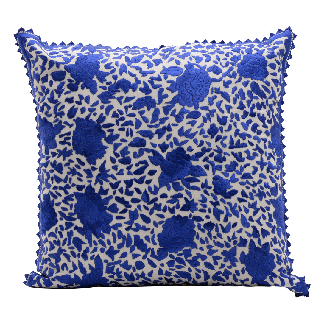 HANDMADE MORROCAN SILK CUSHION BLUE  19