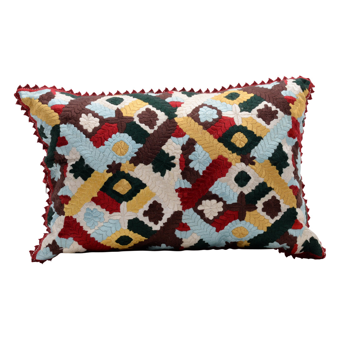 Moroccan silk cushion