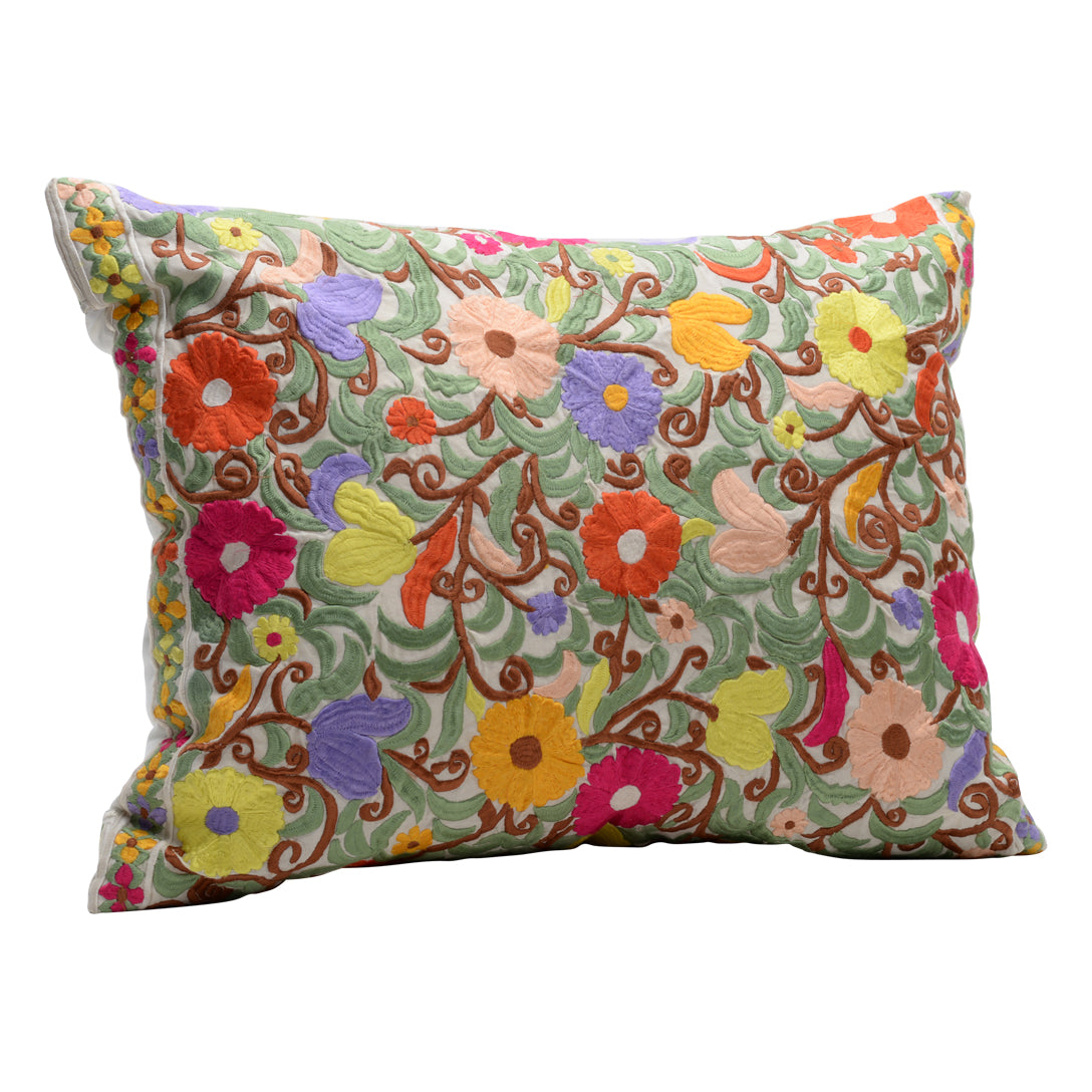 HANDMADE MORROCAN SILK CUSHION MULTI COLOR   24