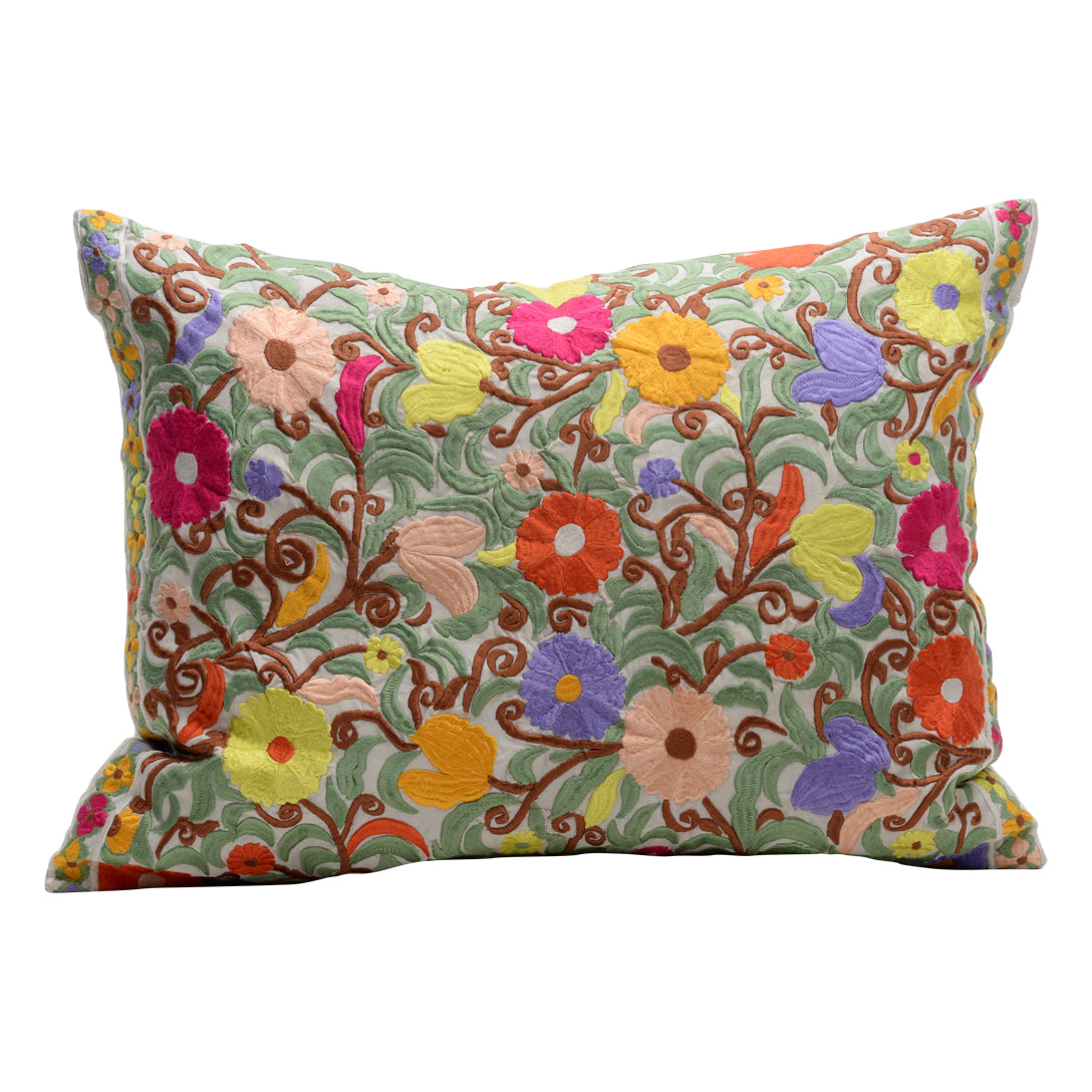 HANDMADE MORROCAN SILK CUSHION MULTI COLOR   24